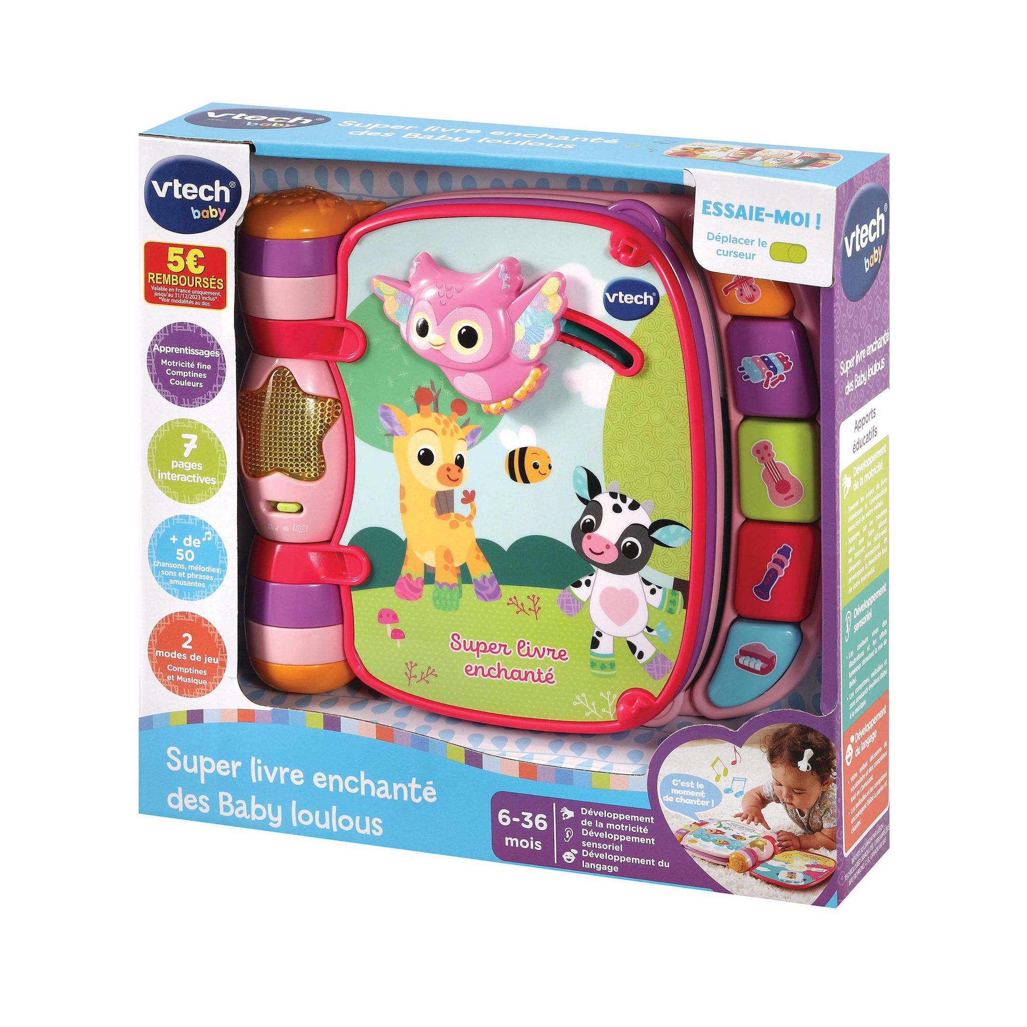 Voir la diapositive 5 : VTECH Super livre enchanté - Rose