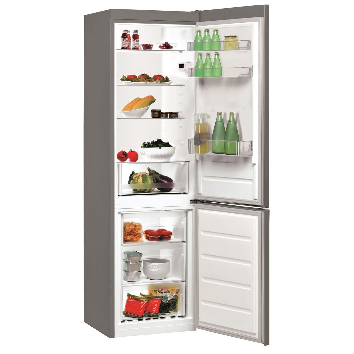 INDESIT Réfrigérateur combiné LI8SN1EX, 328 L, Froid statique, F