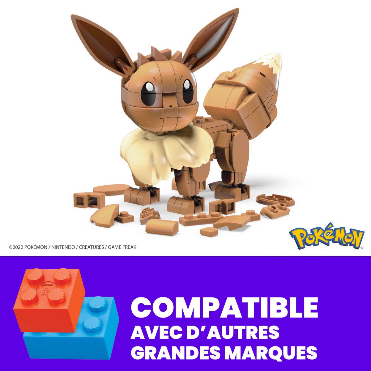 MATTEL Figurine Pokémon Evoli à construire Mega Construx