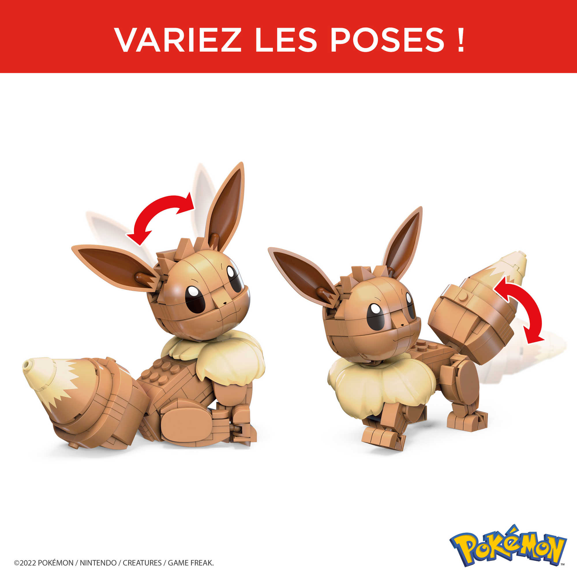 Voir la diapositive 7 : MATTEL Figurine Pokémon Evoli à construire Mega Construx