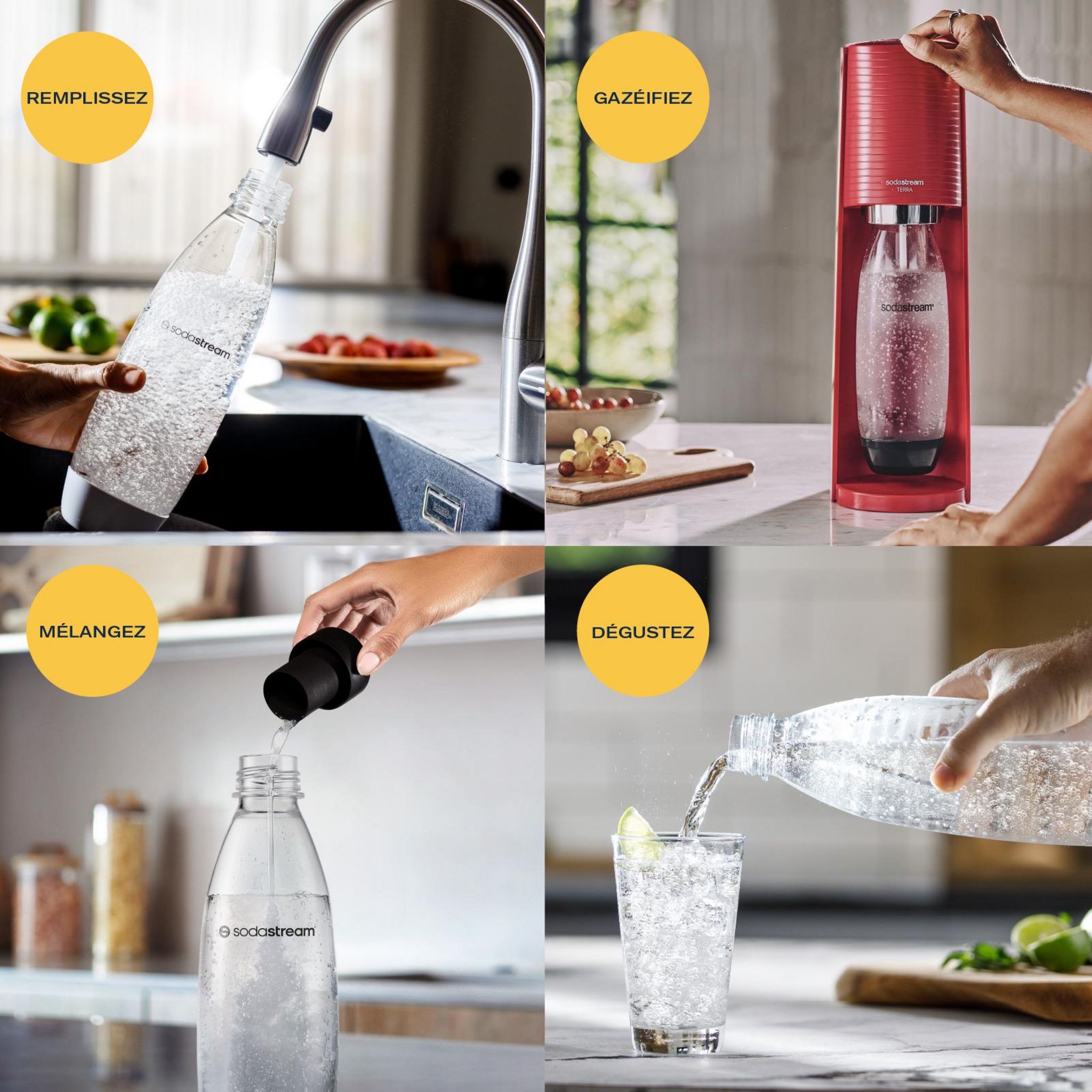 Voir la diapositive 7 : SODASTREAM Machine de gazéification TERRA - Rouge