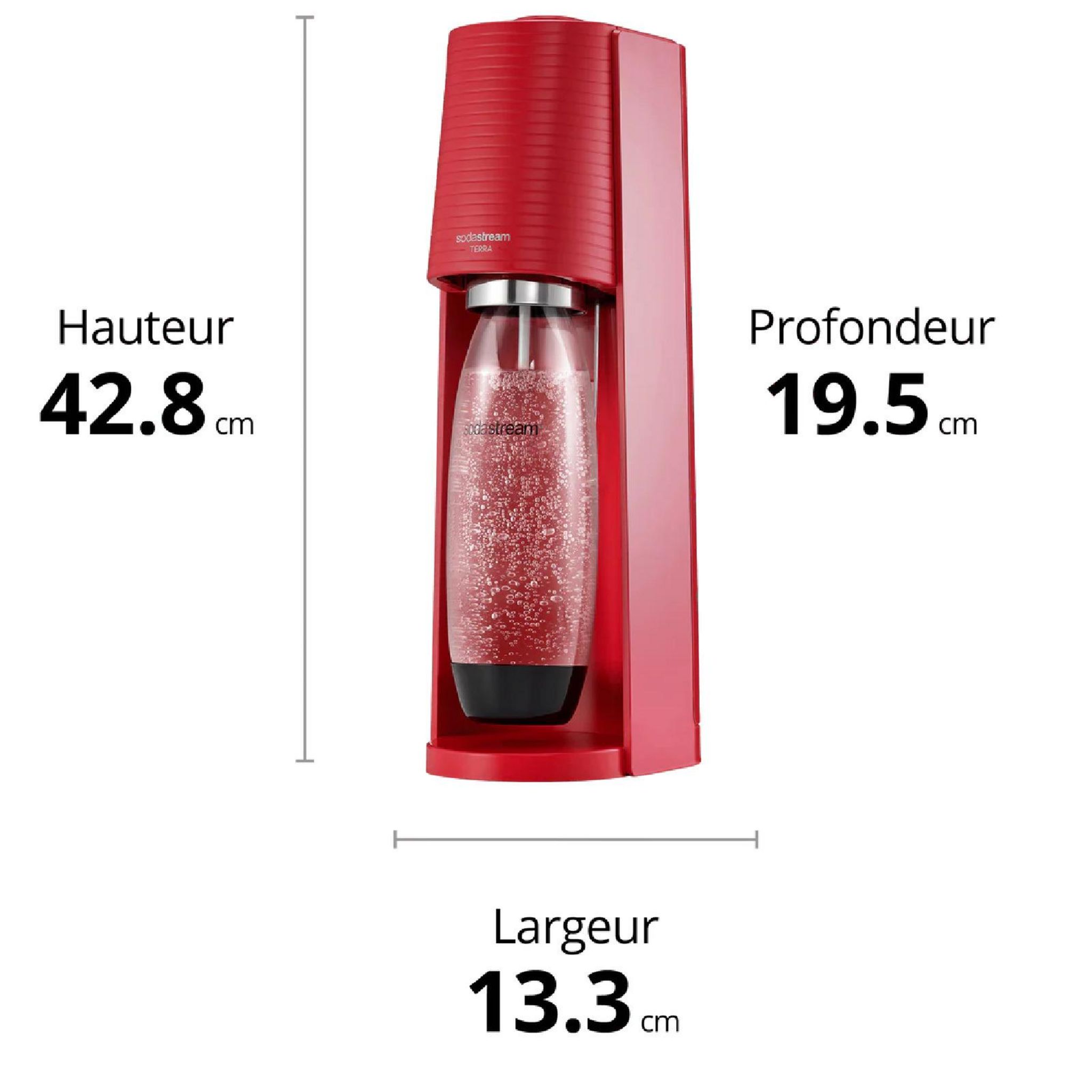 Voir la diapositive 8 : SODASTREAM Machine de gazéification TERRA - Rouge