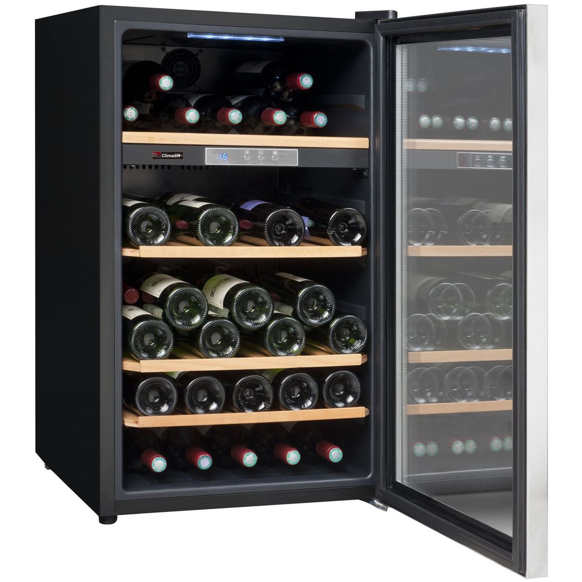 CLIMADIFF Cave de service CLS52NN, 53 bouteilles, 47 dB, Porte vitrée, G
