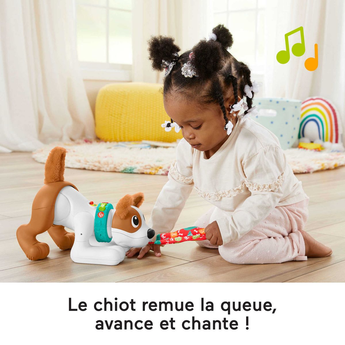 MATTEL Mon Petit Chiot Rampe avec moi Fisher Price
