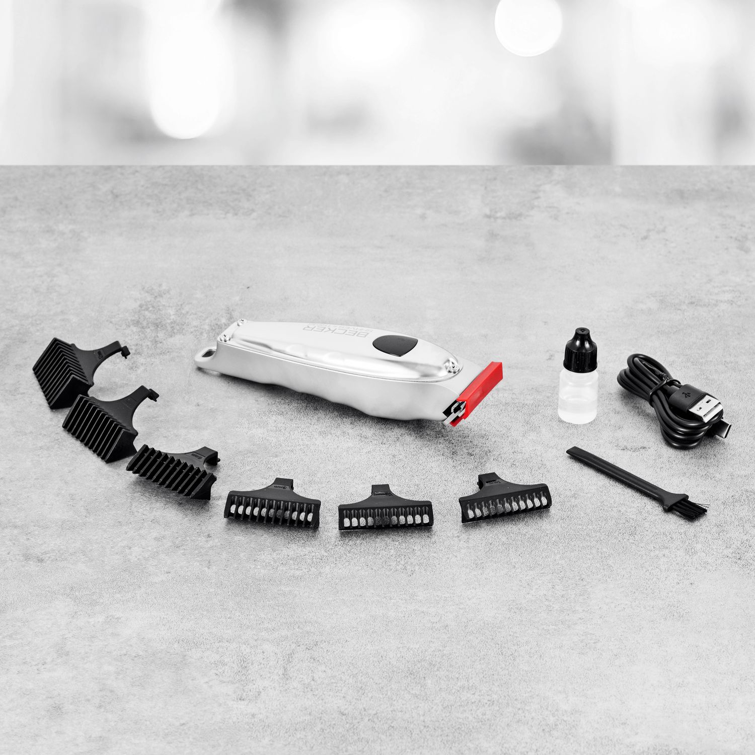 Voir la diapositive 13 : BECKER SHAVES & TRIMS Tondeuse cheveux VMAXBOX - Argent