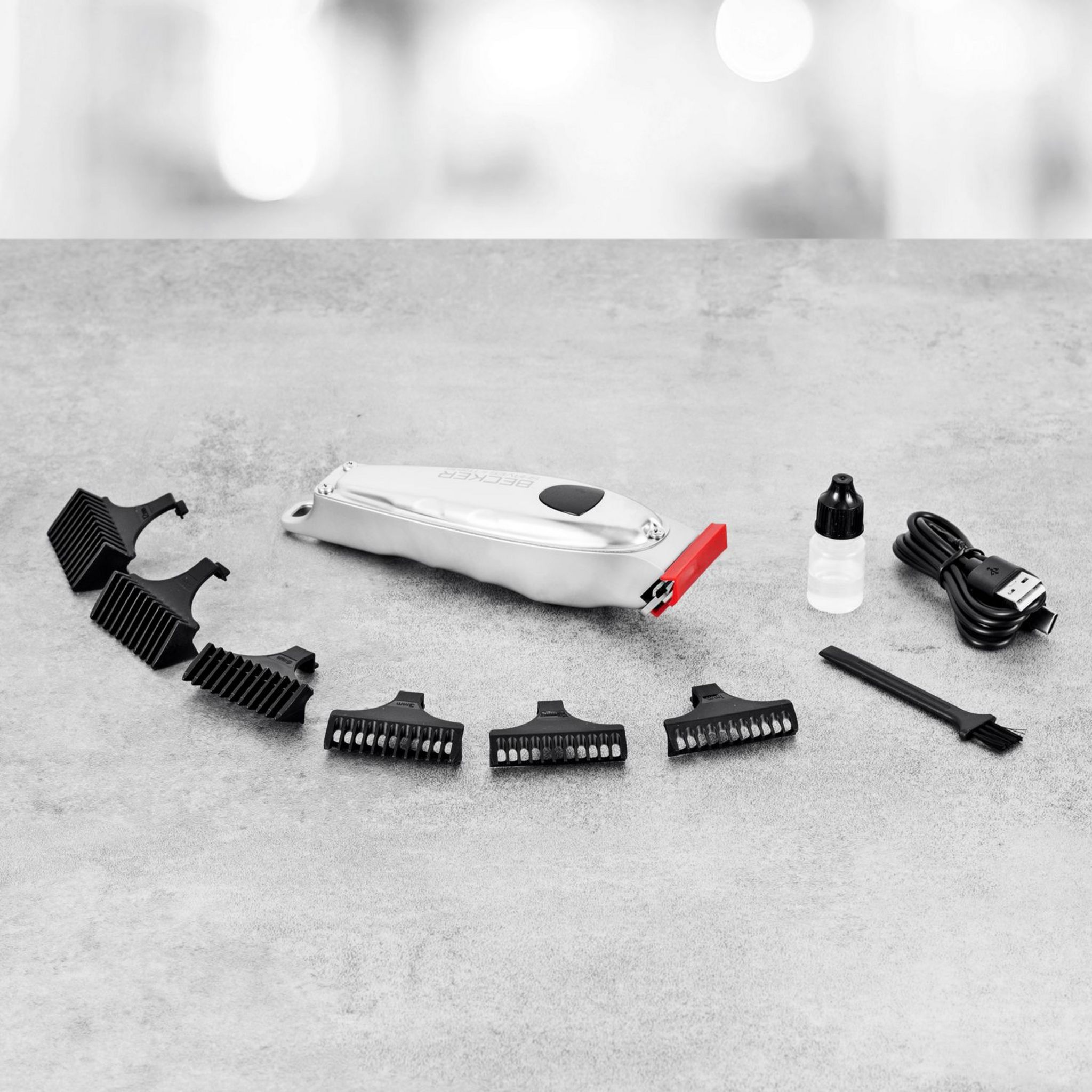 Voir la diapositive 13 : BECKER SHAVES & TRIMS Tondeuse cheveux VMAXBOX - Argent