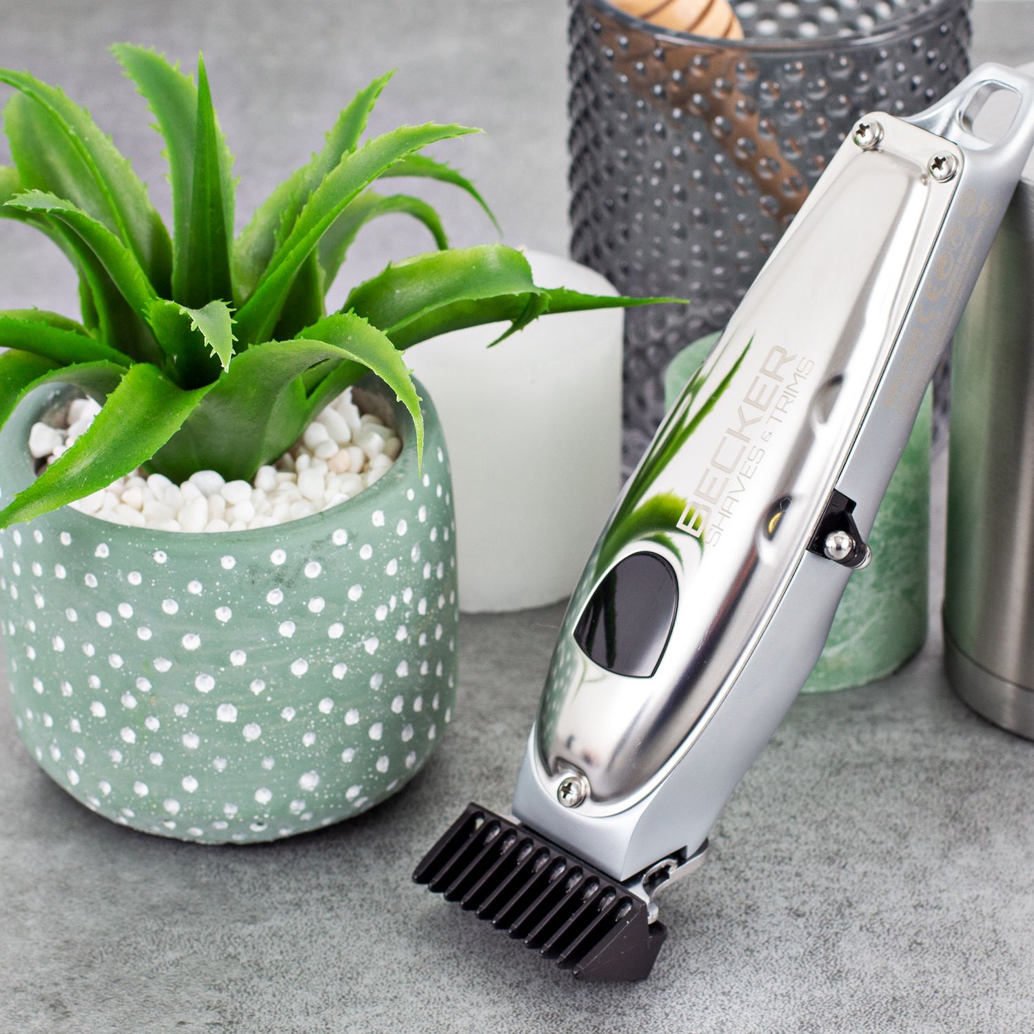 Voir la diapositive 16 : BECKER SHAVES & TRIMS Tondeuse cheveux VMAXBOX - Argent