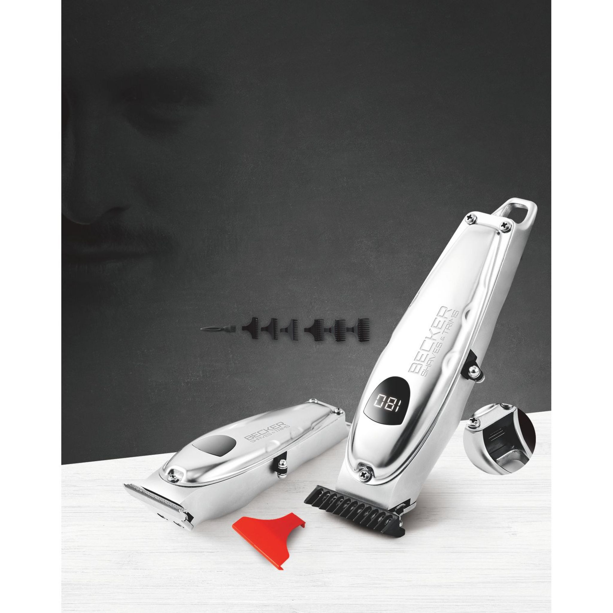 Voir la diapositive 22 : BECKER SHAVES & TRIMS Tondeuse cheveux VMAXBOX - Argent