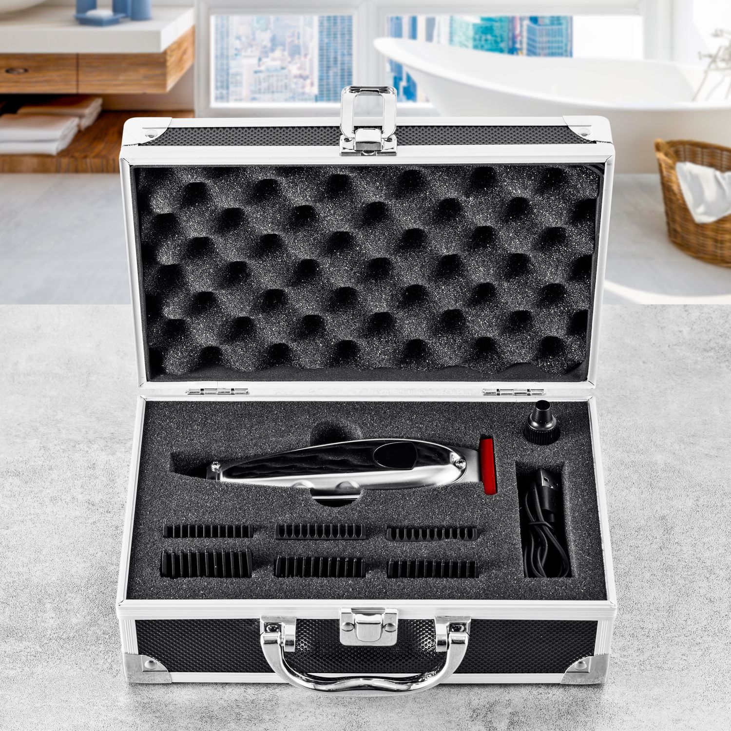 Voir la diapositive 6 : BECKER SHAVES & TRIMS Tondeuse cheveux VMAXBOX - Argent
