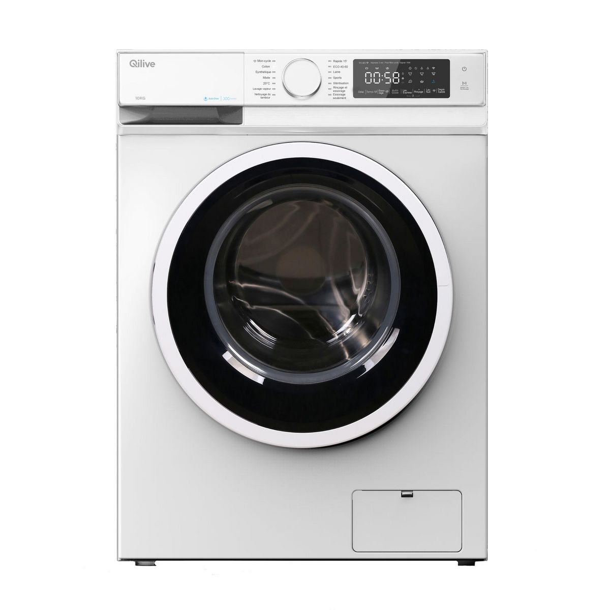 QILIVE Lave linge hublot Q.6855  600082843, 10 kg, 1400 T/min