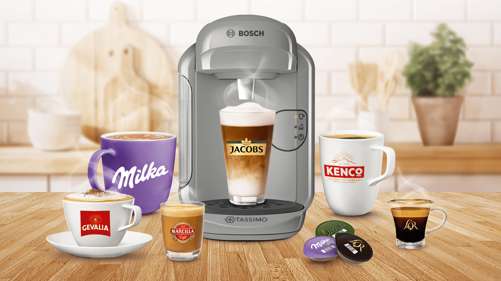 Voir la diapositive 2 : TASSIMO Cafetière à dosette multiboissons TASSIMO TAS1406 - Gris
