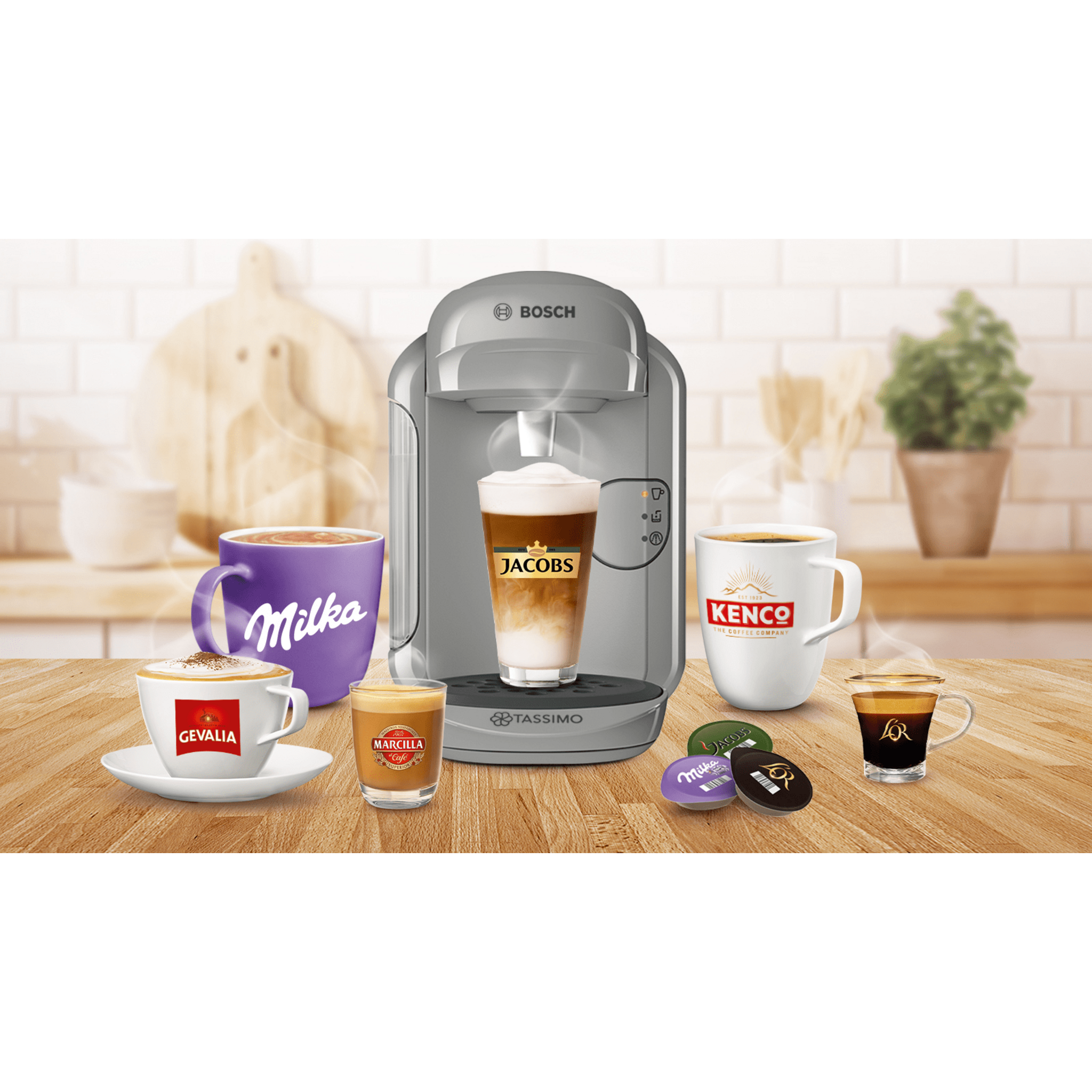 Voir la diapositive 2 : TASSIMO Cafetière à dosette multiboissons TASSIMO TAS1406 - Gris