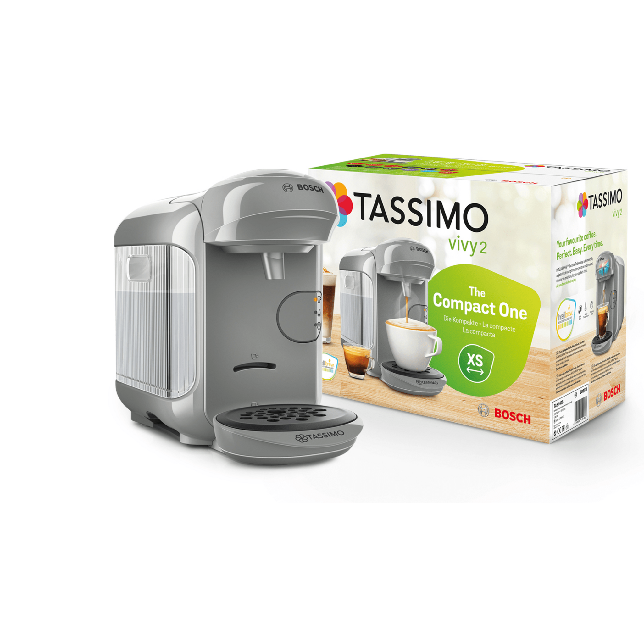 Voir la diapositive 3 : TASSIMO Cafetière à dosette multiboissons TASSIMO TAS1406 - Gris