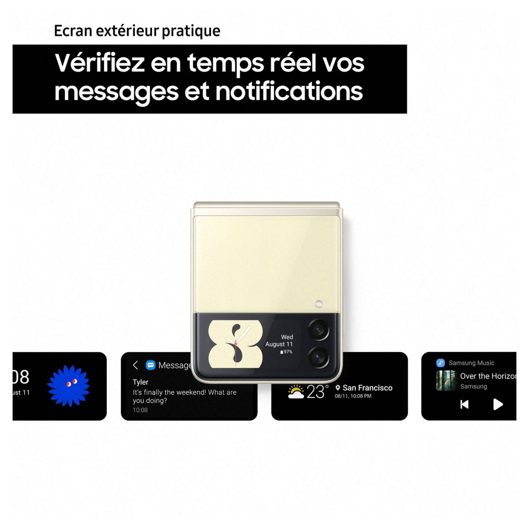 Voir la diapositive 13 : SAMSUNG Galaxy Z Flip3 5G - 128 Go - Lavande