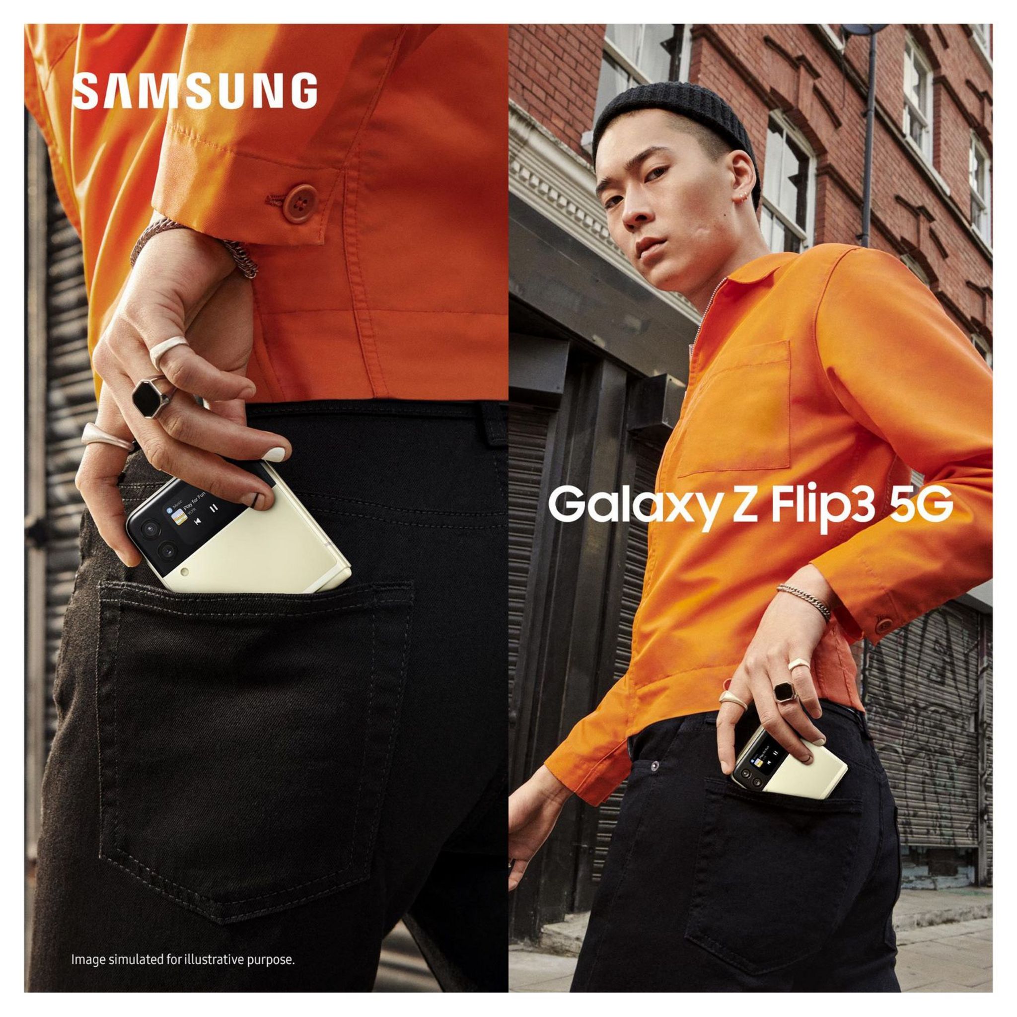 Voir la diapositive 15 : SAMSUNG Galaxy Z Flip3 5G - 128 Go - Noir