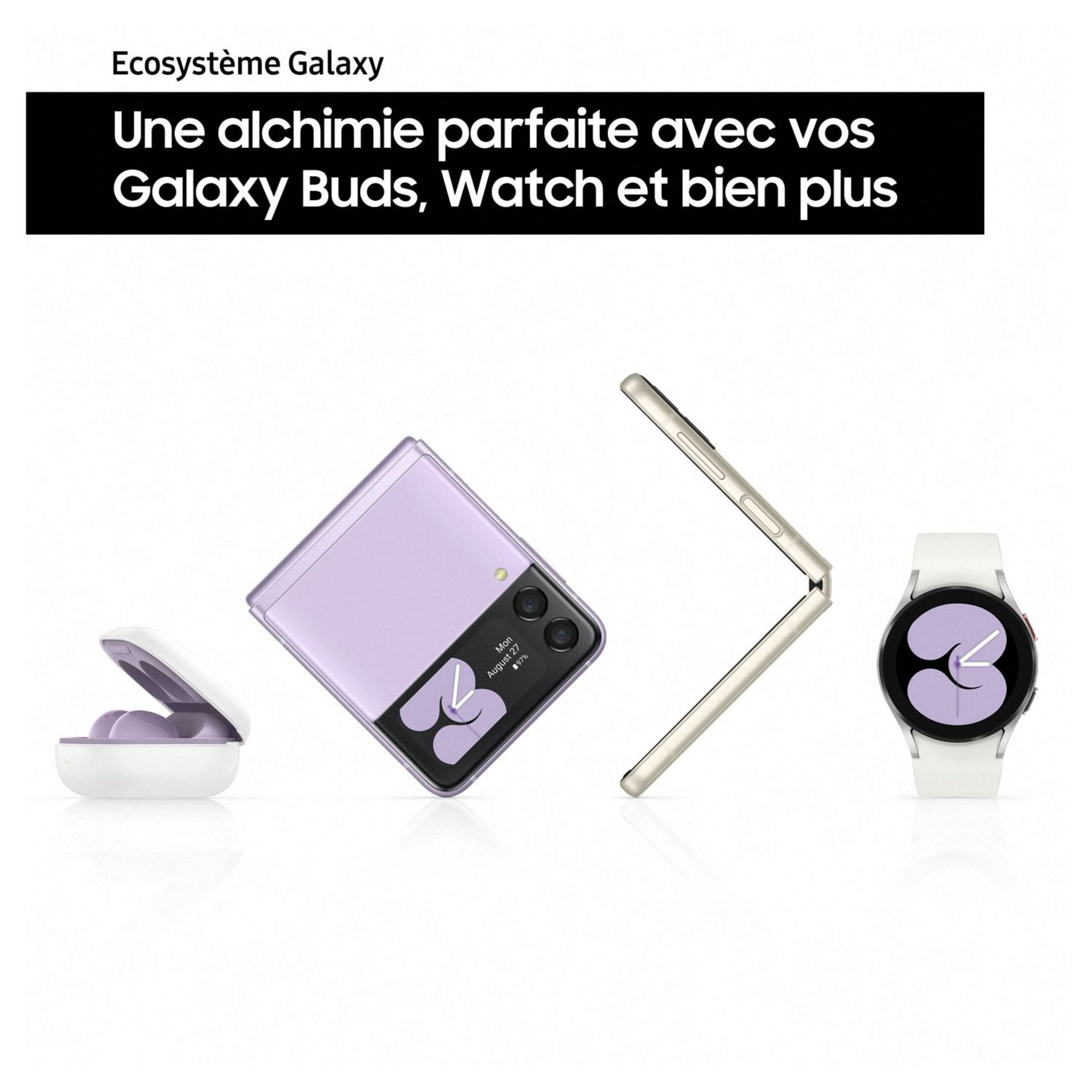 Voir la diapositive 16 : SAMSUNG Galaxy Z Flip3 5G - 128 Go - Noir