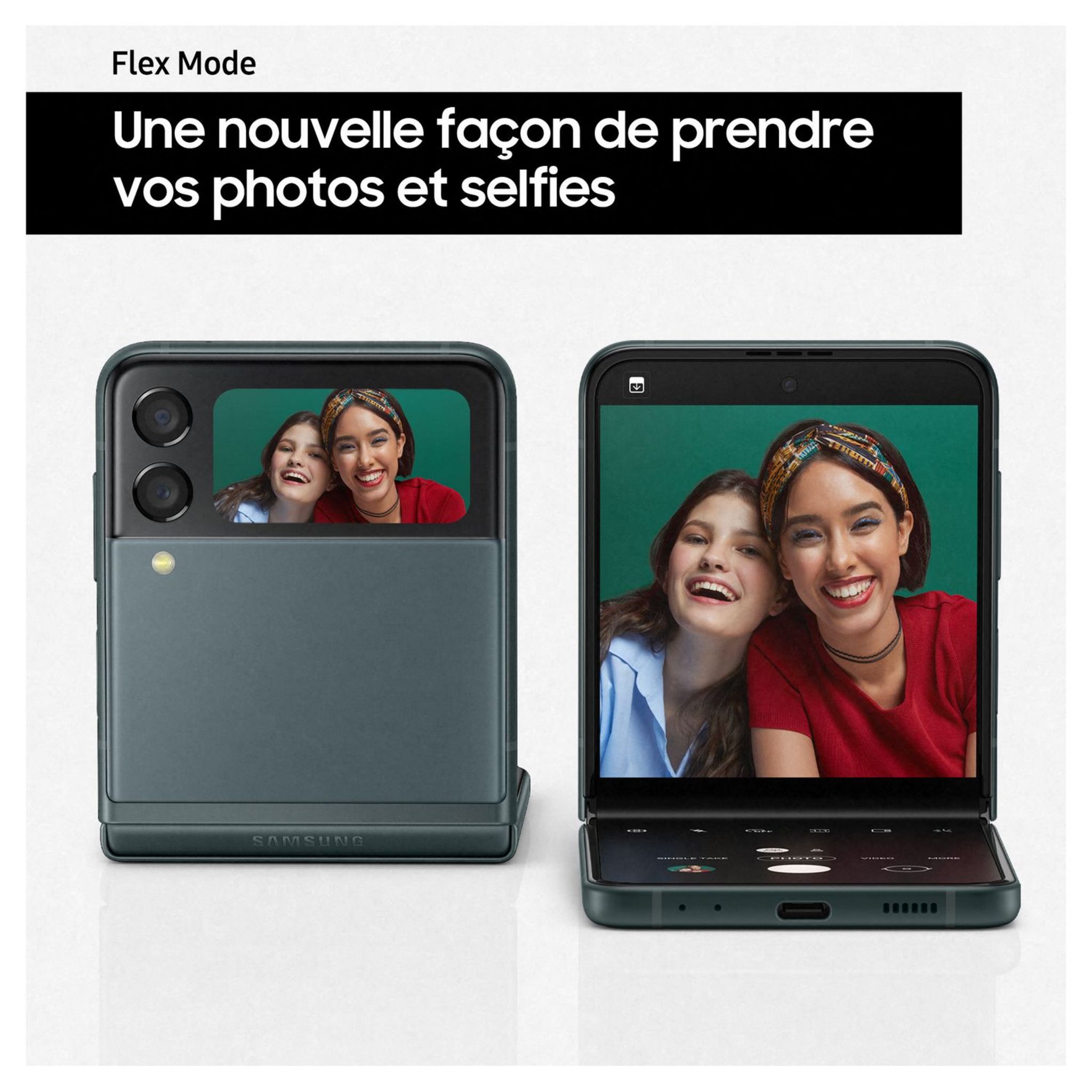 Voir la diapositive 5 : SAMSUNG Galaxy Z Flip3 5G - 128 Go - Noir