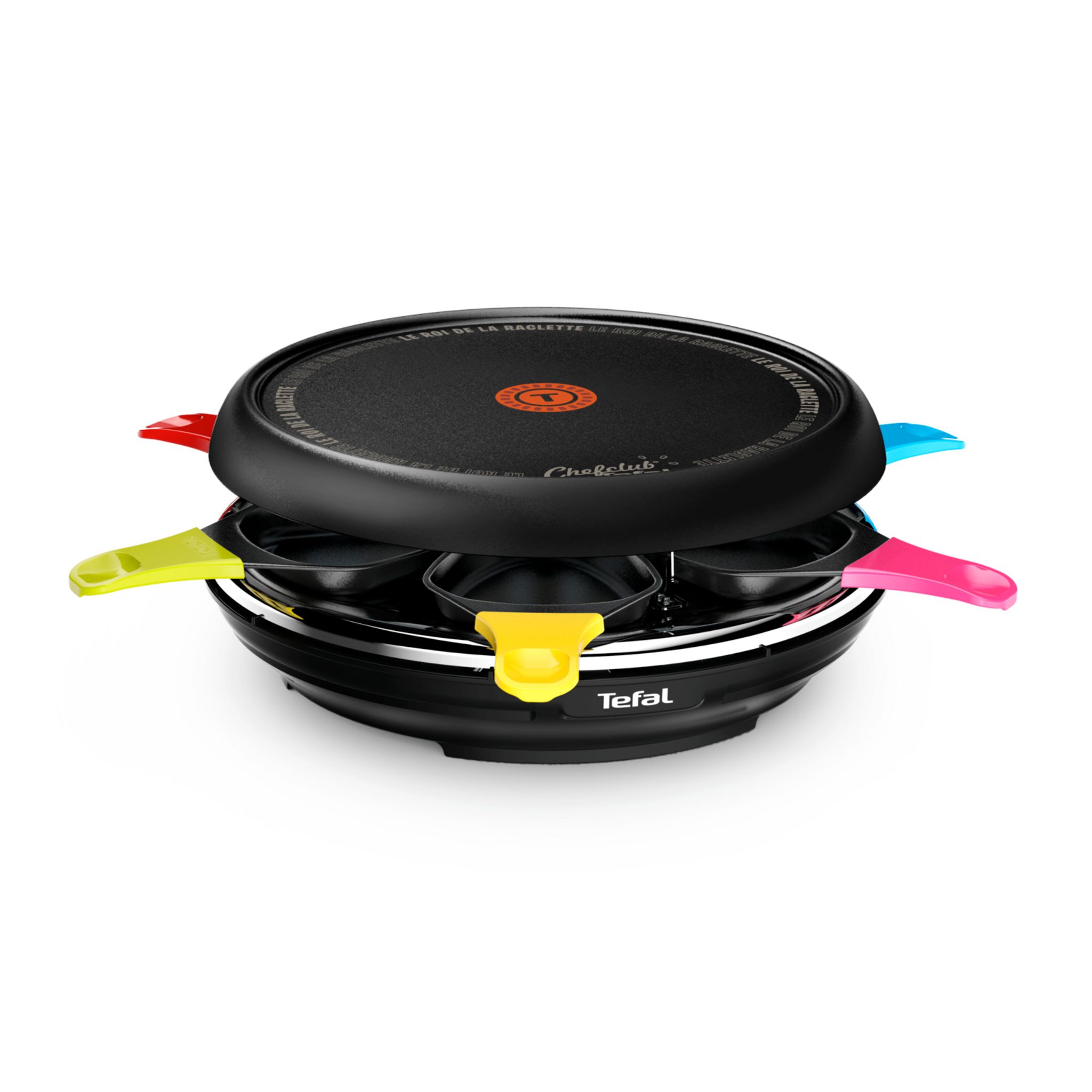 Voir la diapositive 7 : TEFAL 3 en 1 Appareil à raclette, crêpes et plancha 6 personnes Chefclub RE123810 - Noir
