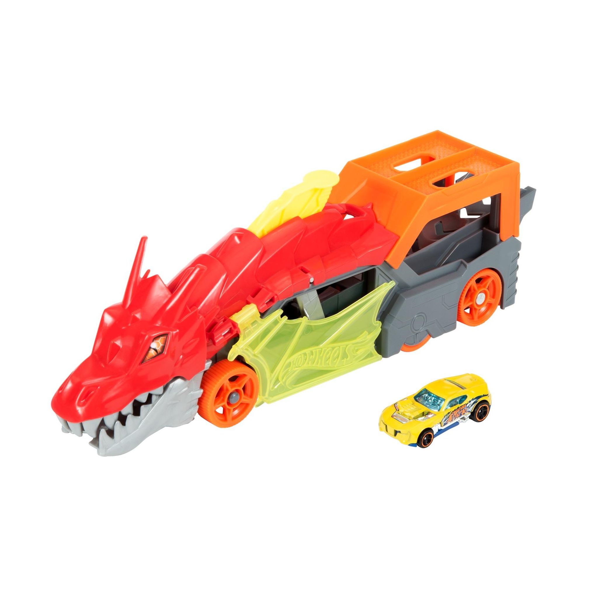 Voir la diapositive 2 : MATTEL Véhicule transporteur Dragon Hot Wheels