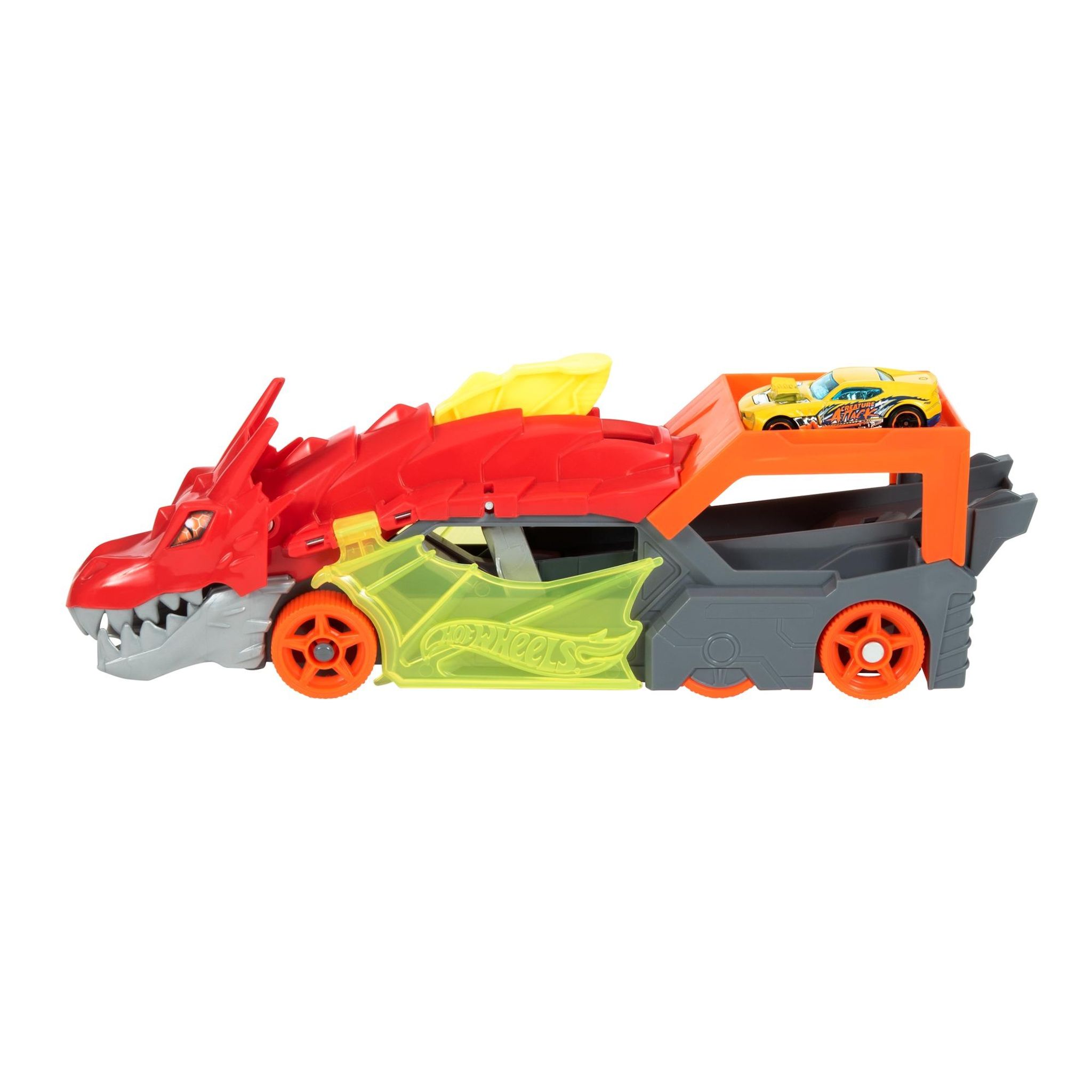 Voir la diapositive 3 : MATTEL Véhicule transporteur Dragon Hot Wheels