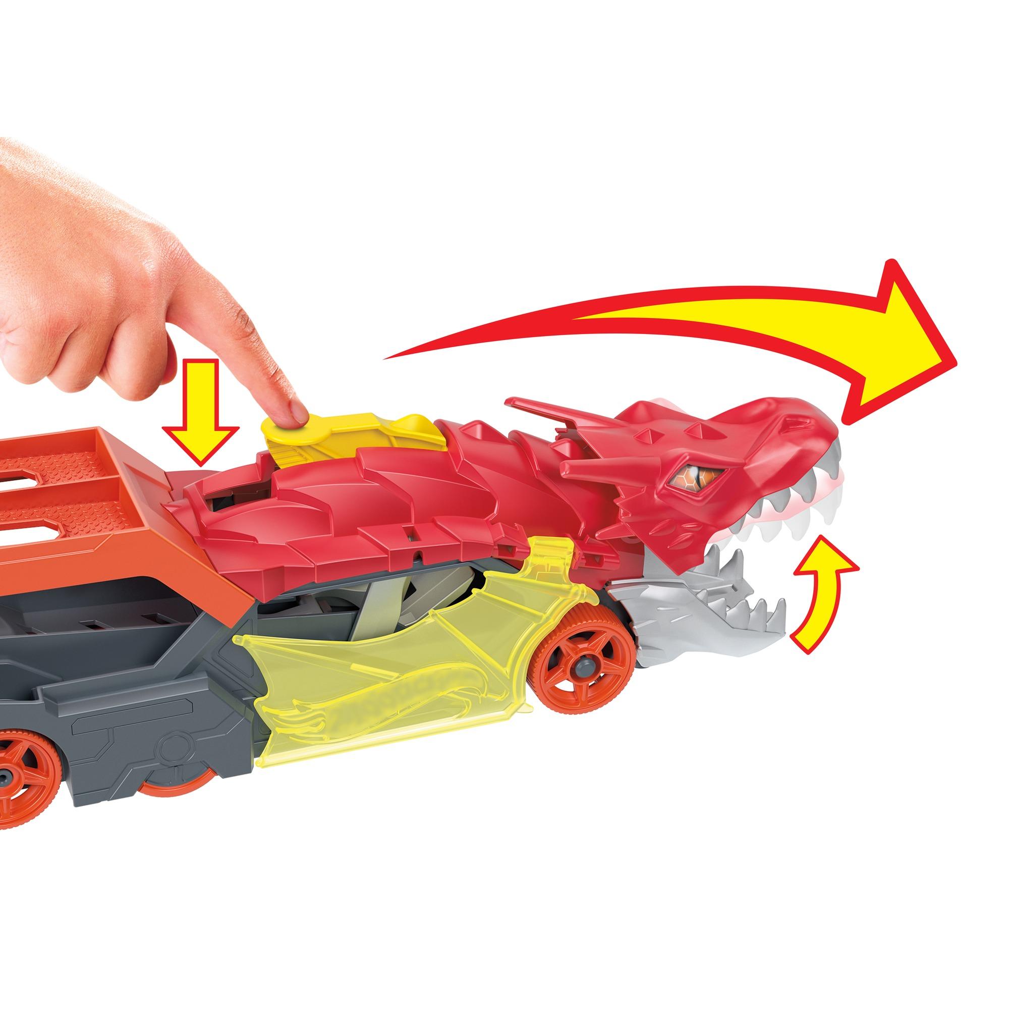 Voir la diapositive 3 : MATTEL Véhicule transporteur Dragon Hot Wheels