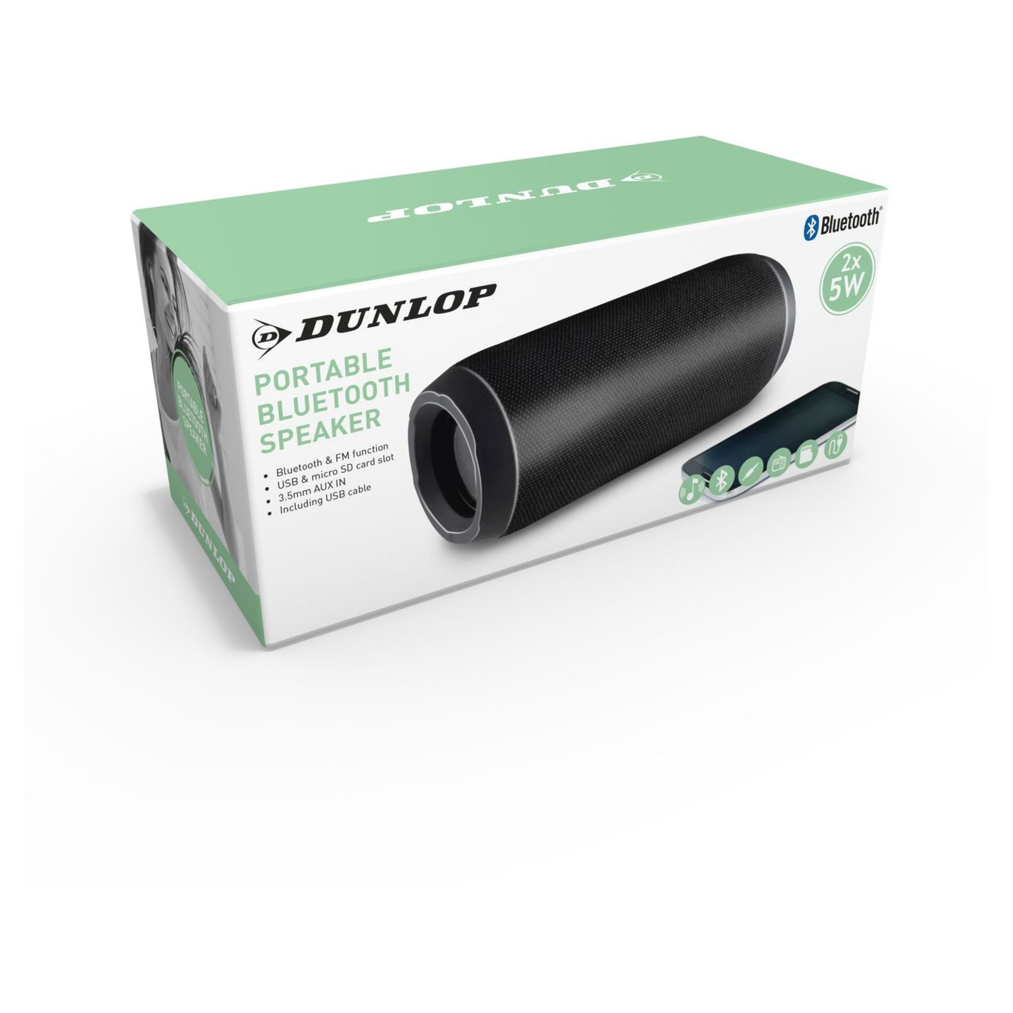 Voir la diapositive 3 : DUNLOP Enceinte portable BT 18493 - Noir
