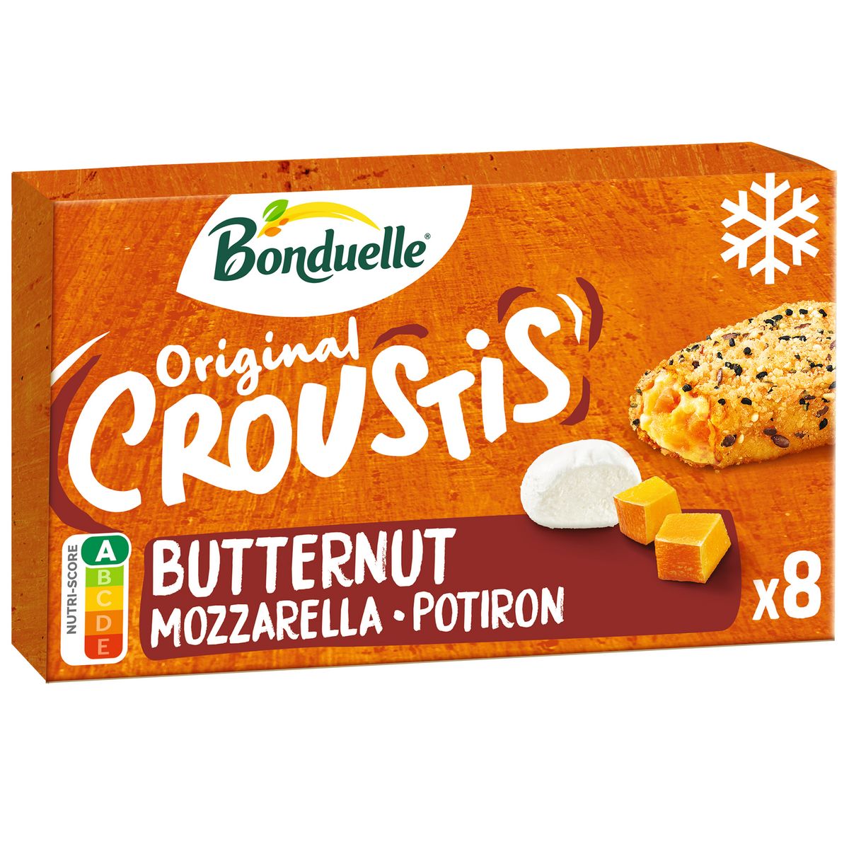 BONDUELLE Original croustis butternut mozzarella potiron 8 pièces 305g