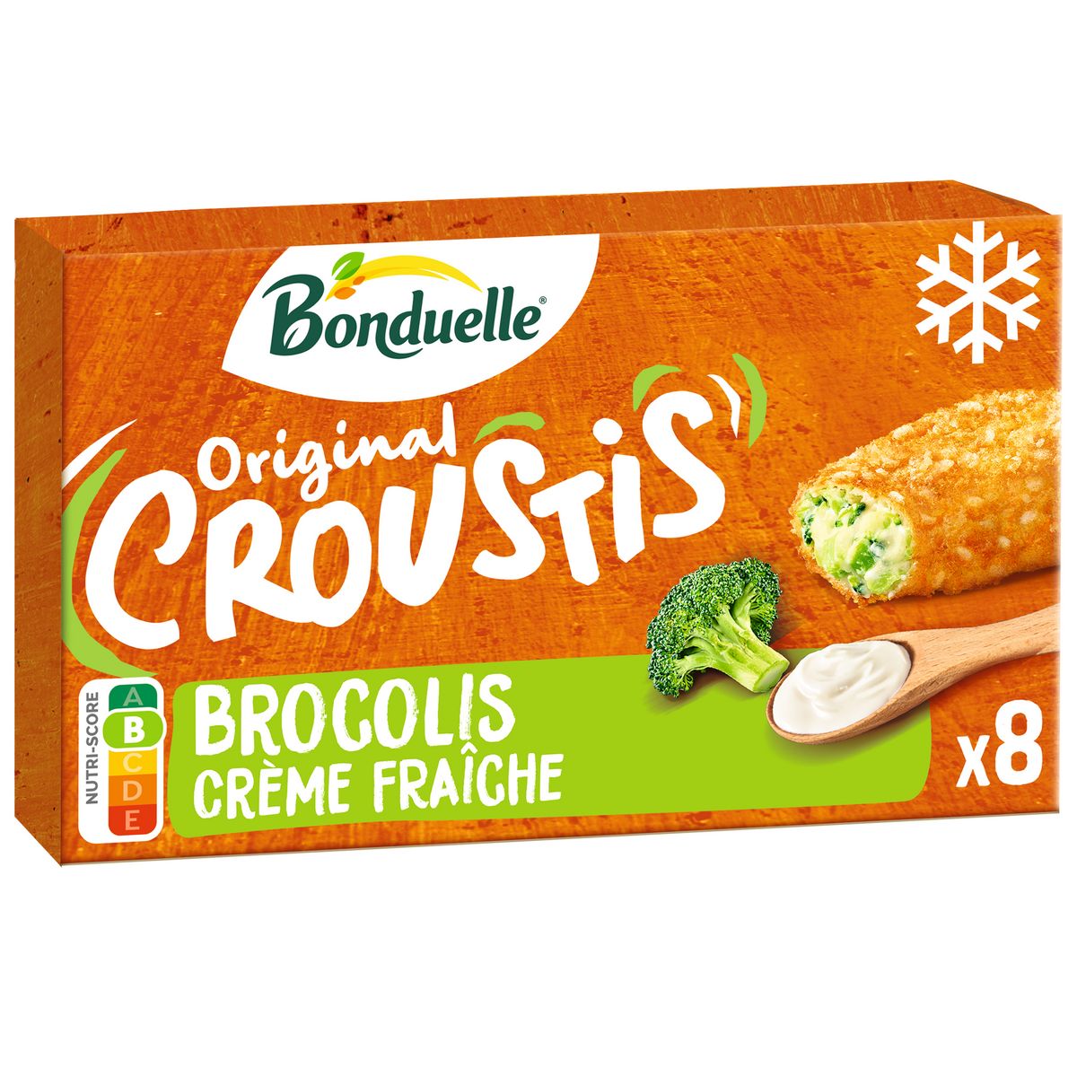 BONDUELLE Original croustis brocolis crème fraîche 8 pièces 305g