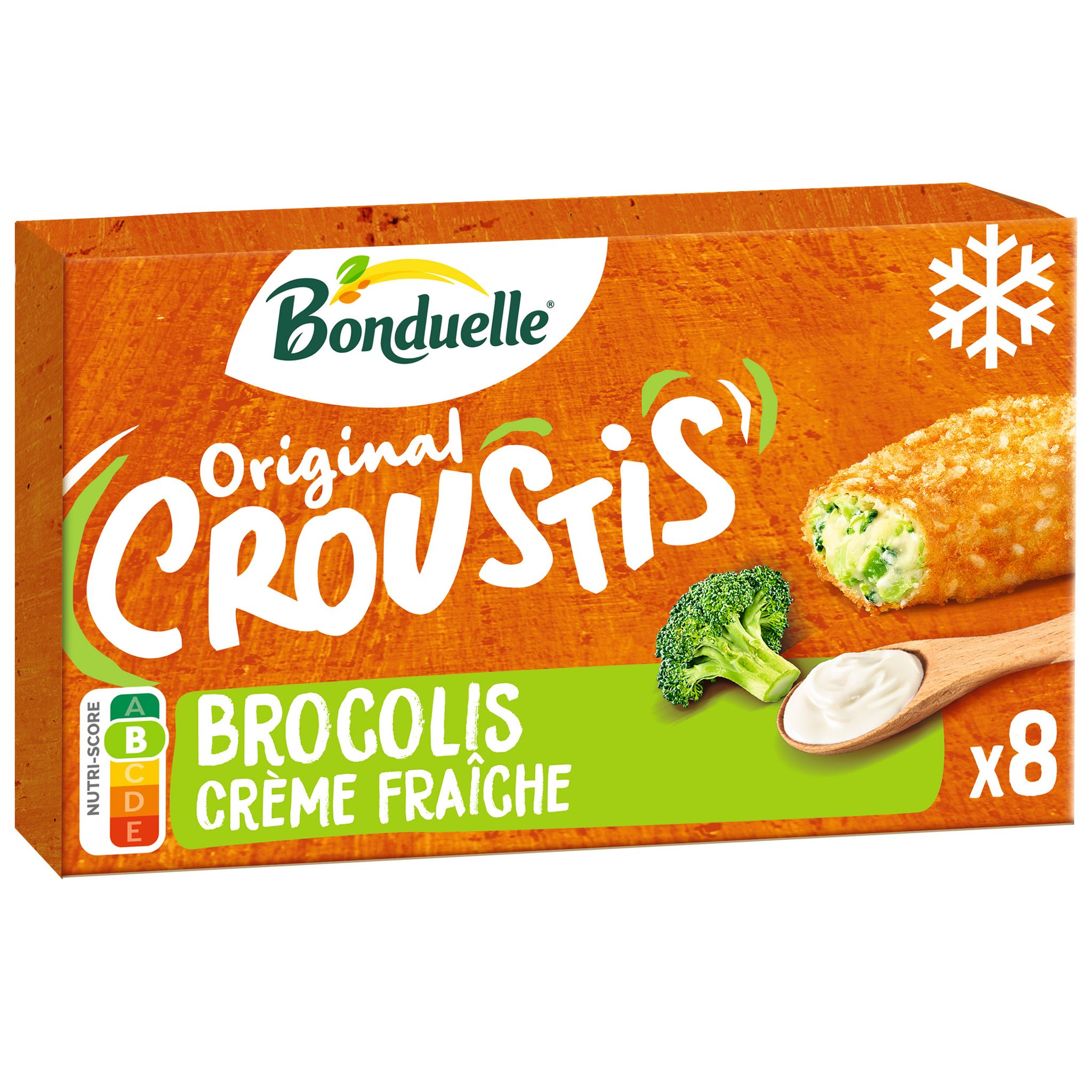 Voir la diapositive 2 : BONDUELLE Original croustis brocolis crème fraîche 8 pièces 305g