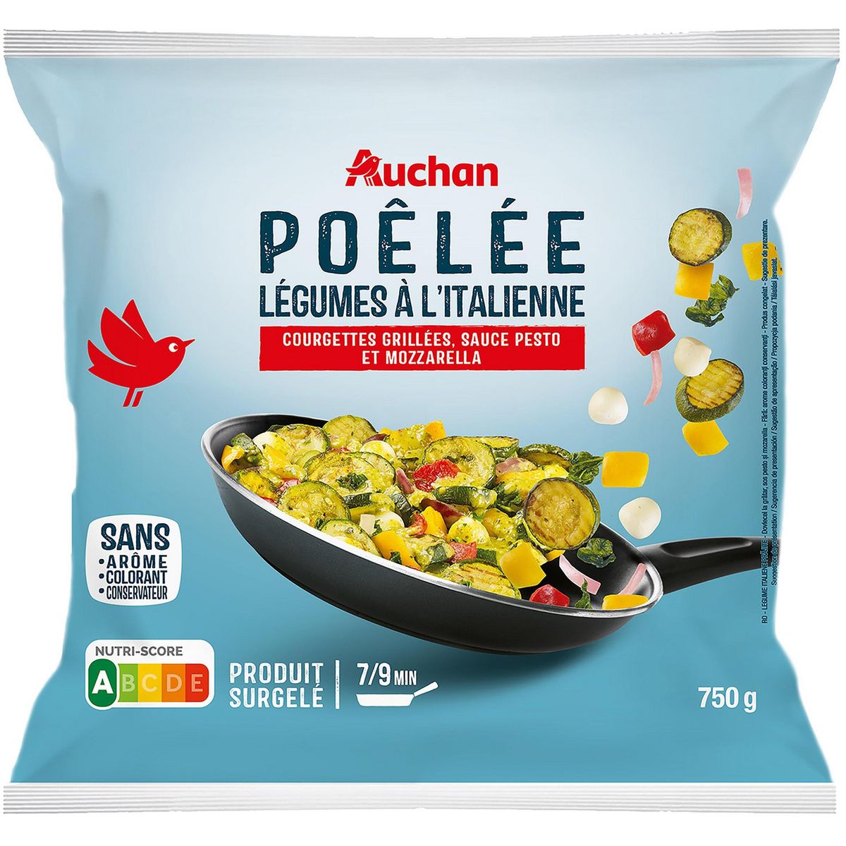 AUCHAN Poêlées légumes à l'italienne 5 portions 750g