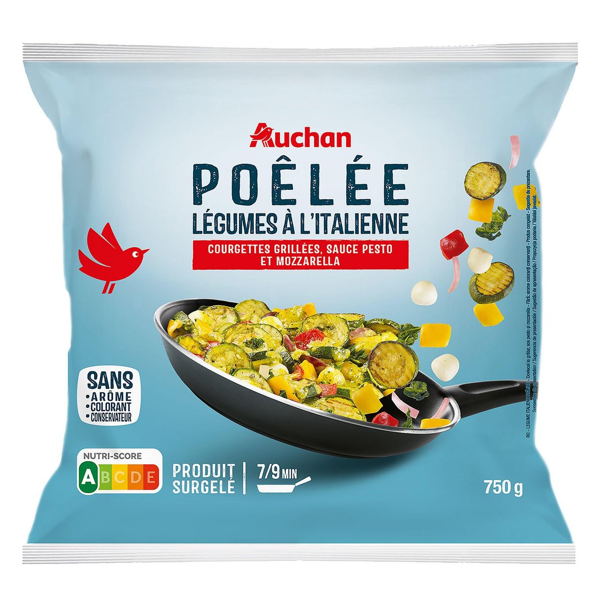 AUCHAN Poêlées légumes à l'italienne 5 portions 750g