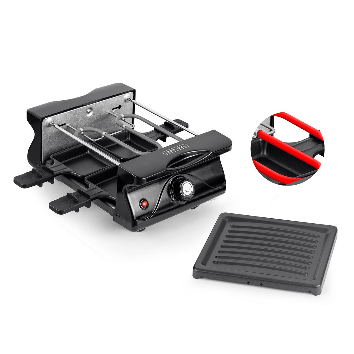 KITCHENCOOK Appareil à raclette Grill RC_PILATUS - Noir
