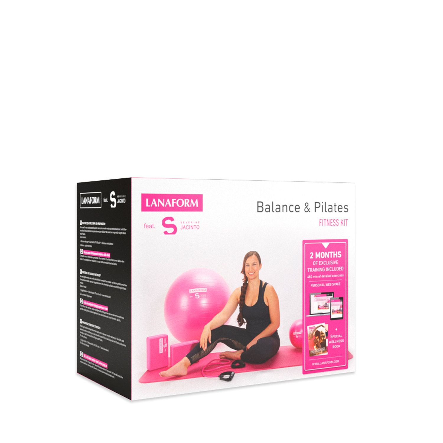 Voir la diapositive 2 : LANAFORM Kit fitness LA100306 - Rose
