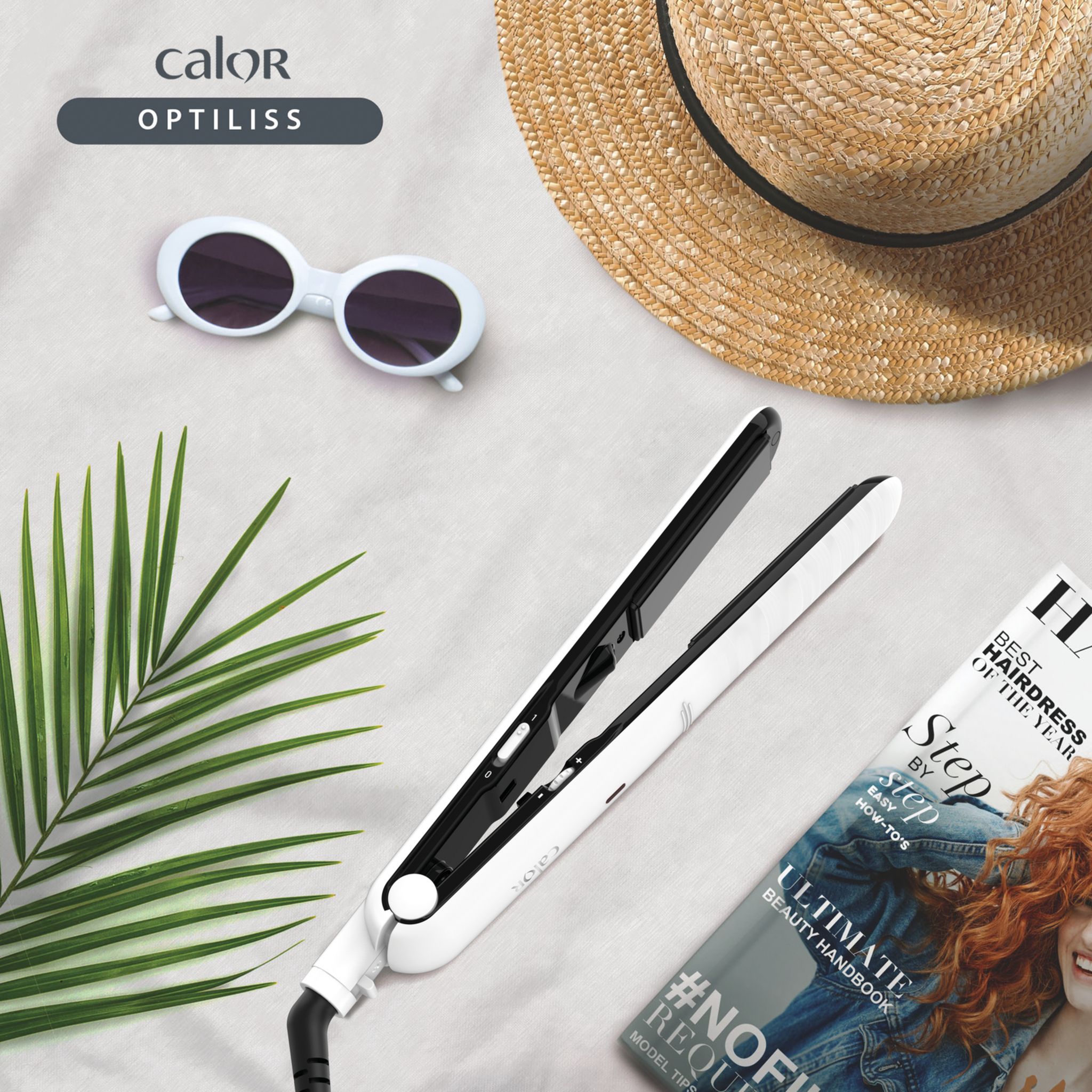 Voir la diapositive 2 : CALOR Lisseur céramique SF3210C0 - Blanc