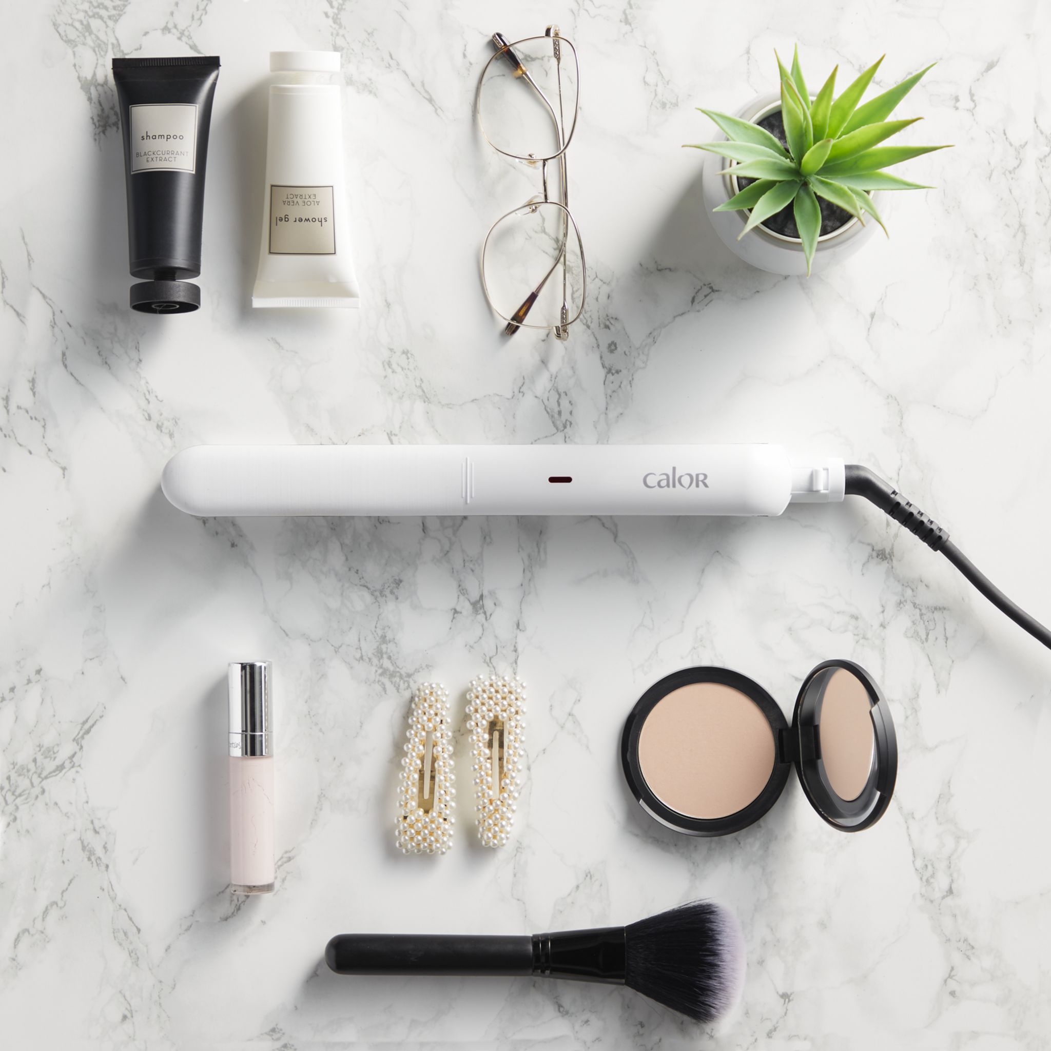 Voir la diapositive 6 : CALOR Lisseur céramique SF3210C0 - Blanc