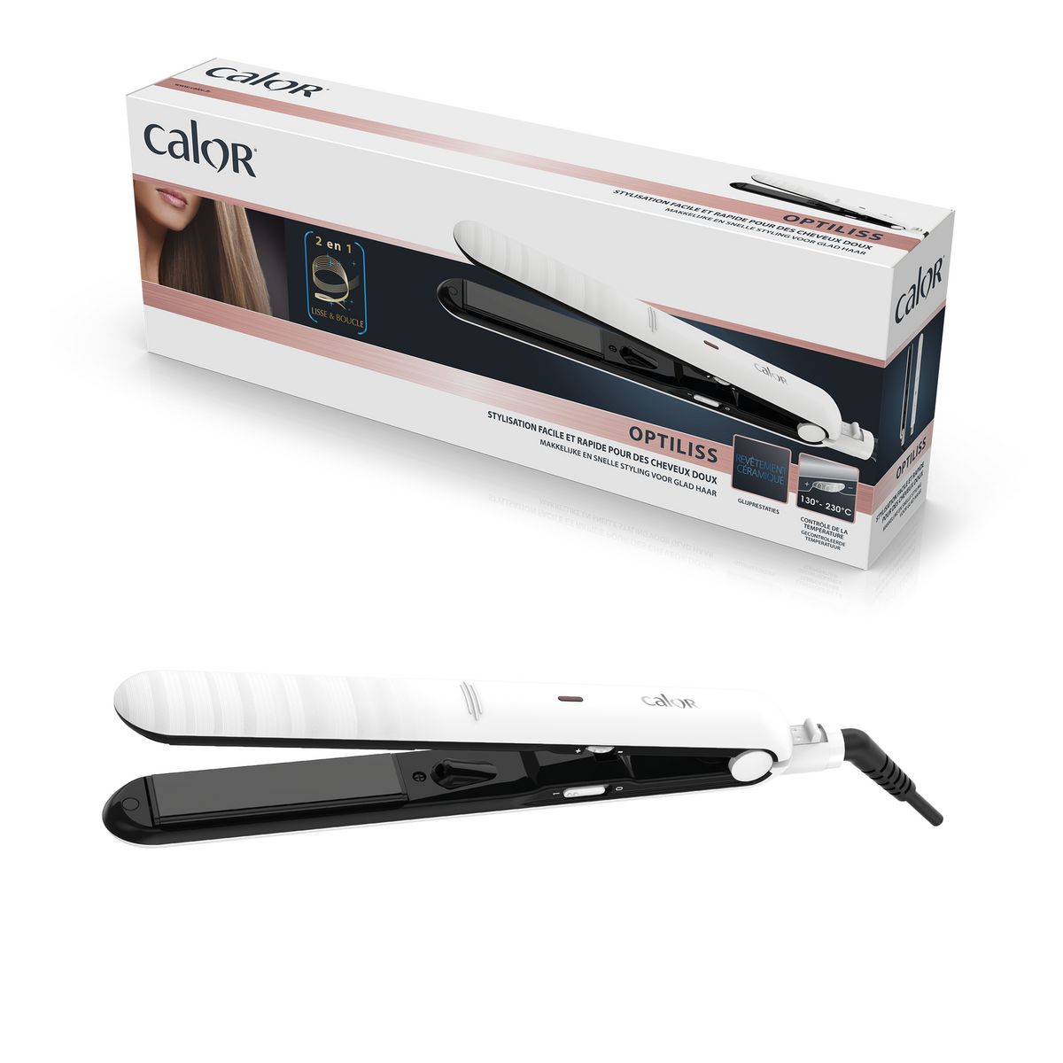 CALOR Lisseur céramique SF3210C0 - Blanc