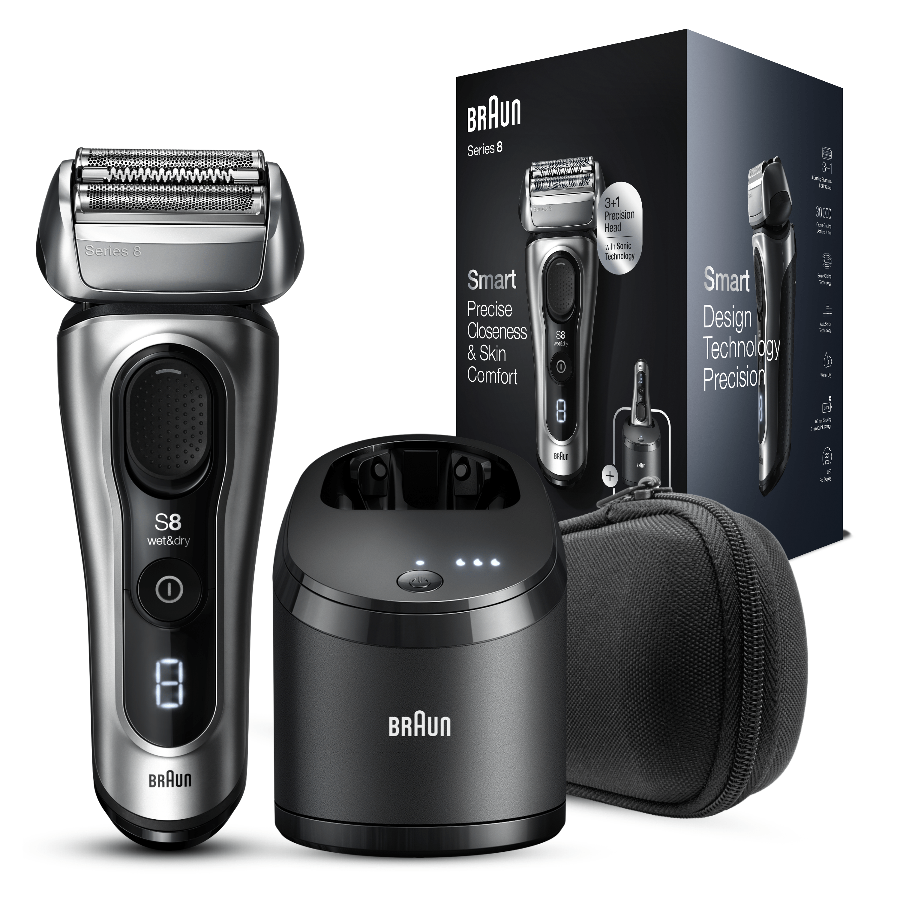 Voir la diapositive 2 : BRAUN Rasoir électrique SERIES 8 8457CC - Gris