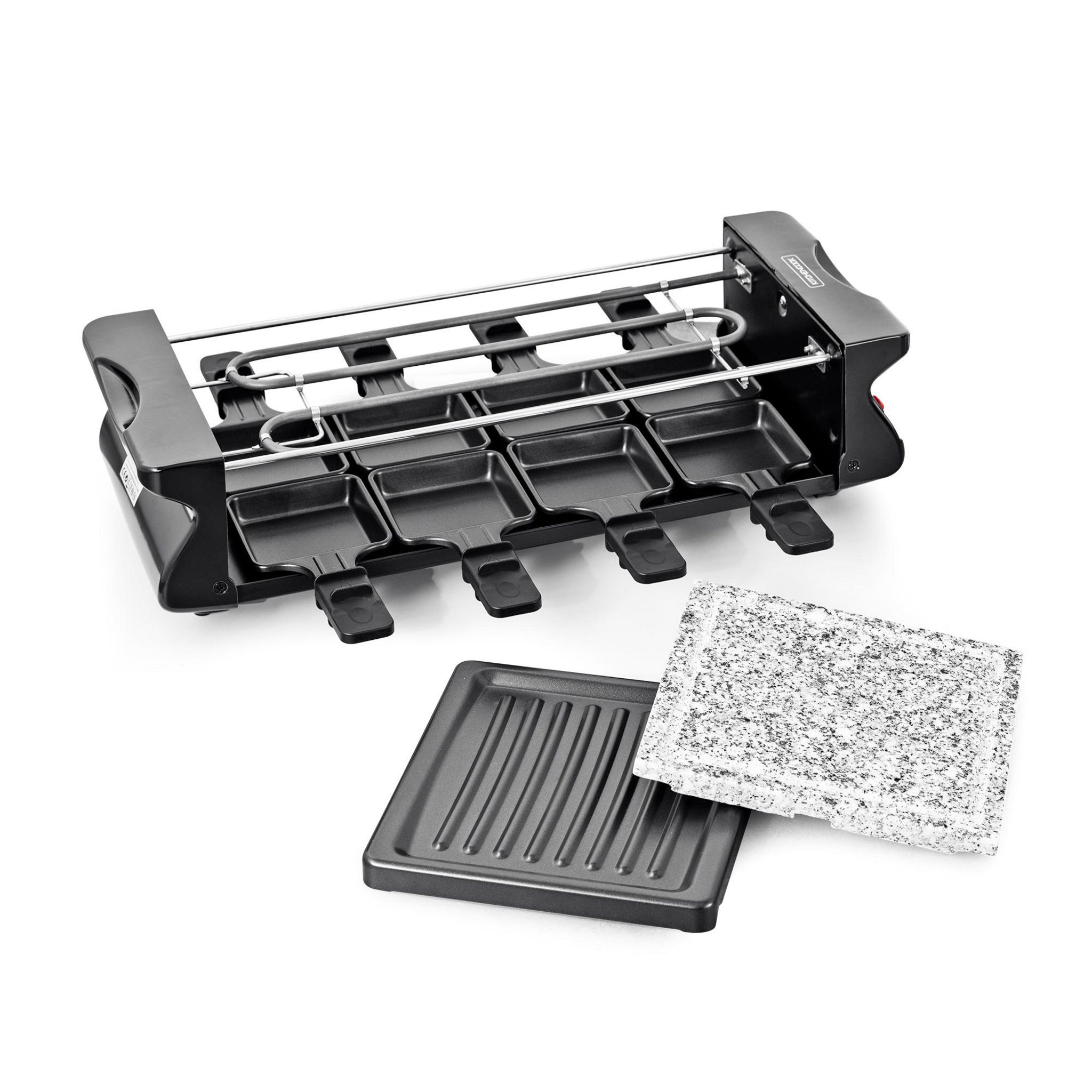 Voir la diapositive 7 : KITCHENCOOK Appareil à raclette 8 personnes RC_ALPES - Noir