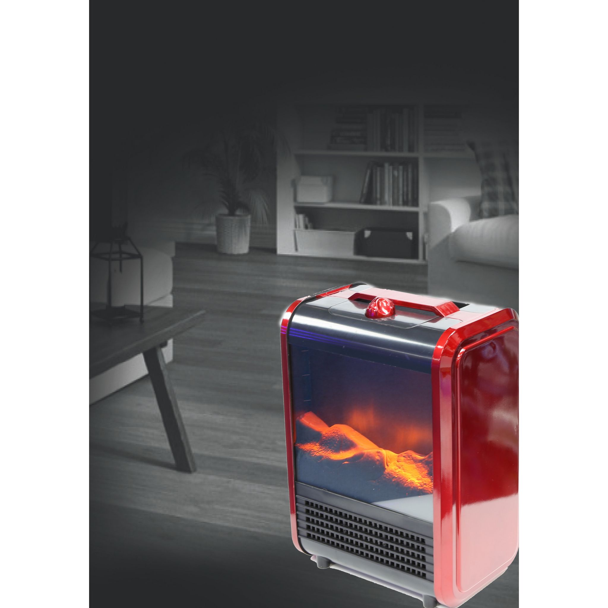 Voir la diapositive 2 : VENTEO Chauffage électrique CHAUF02 - Rouge