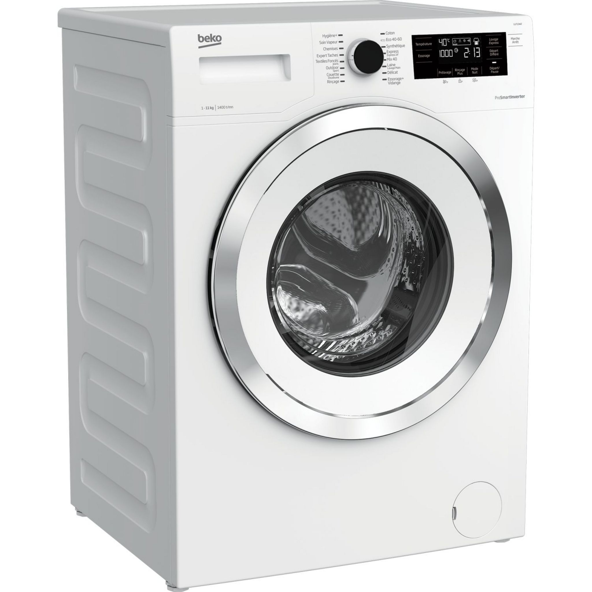 Voir la diapositive 3 : BEKO Lave linge hublot LLF11W2, 11 Kg, 1400 T/min, C