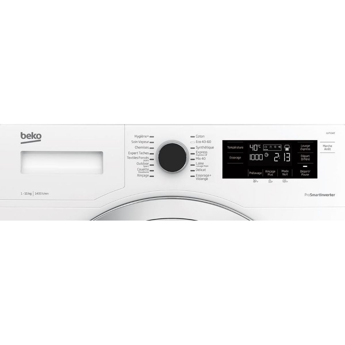BEKO Lave linge hublot LLF11W2, 11 Kg, 1400 T/min, C