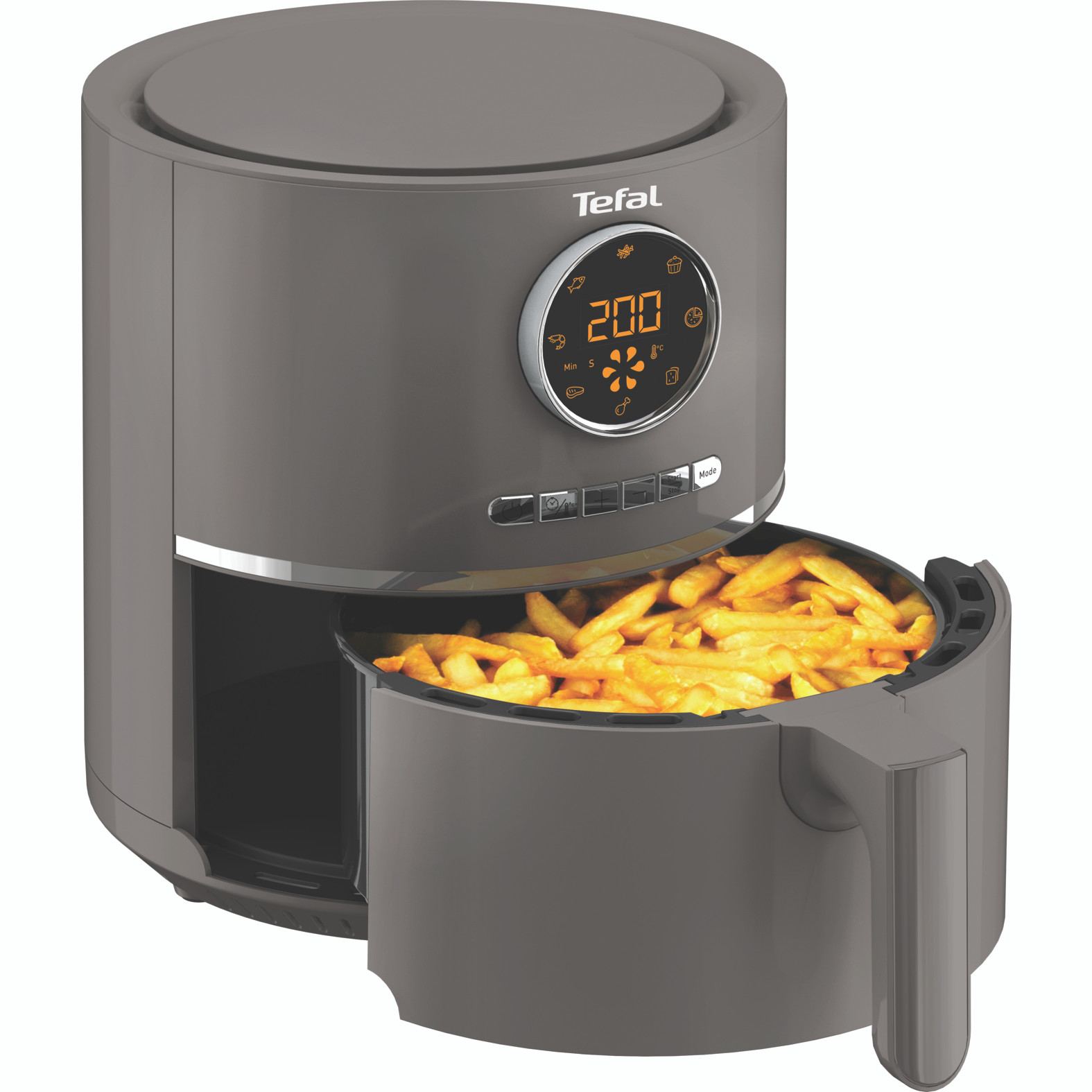 Voir la diapositive 4 : TEFAL Friteuse électrique sans huile à air chaud EY111B15 - Gris