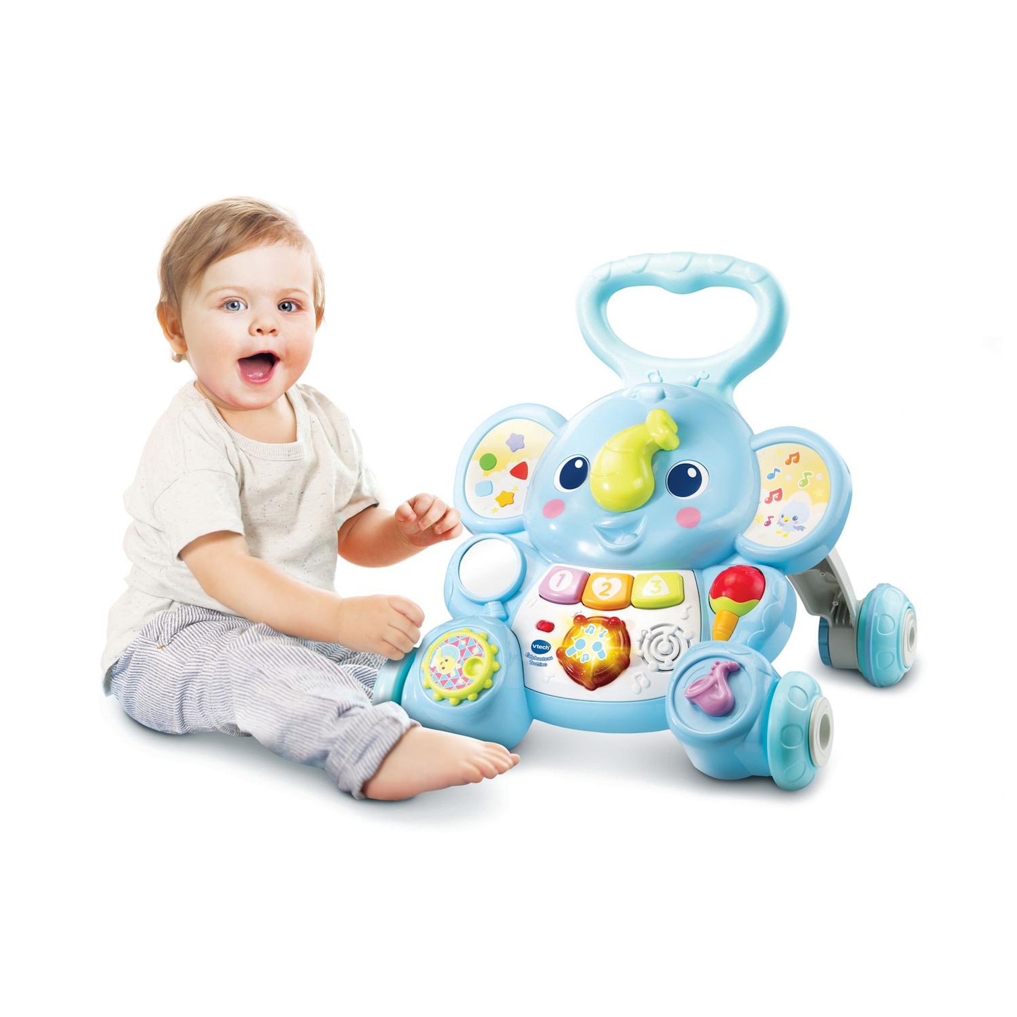 Voir la diapositive 3 : VTECH Porteur Éléphanteau Trottino