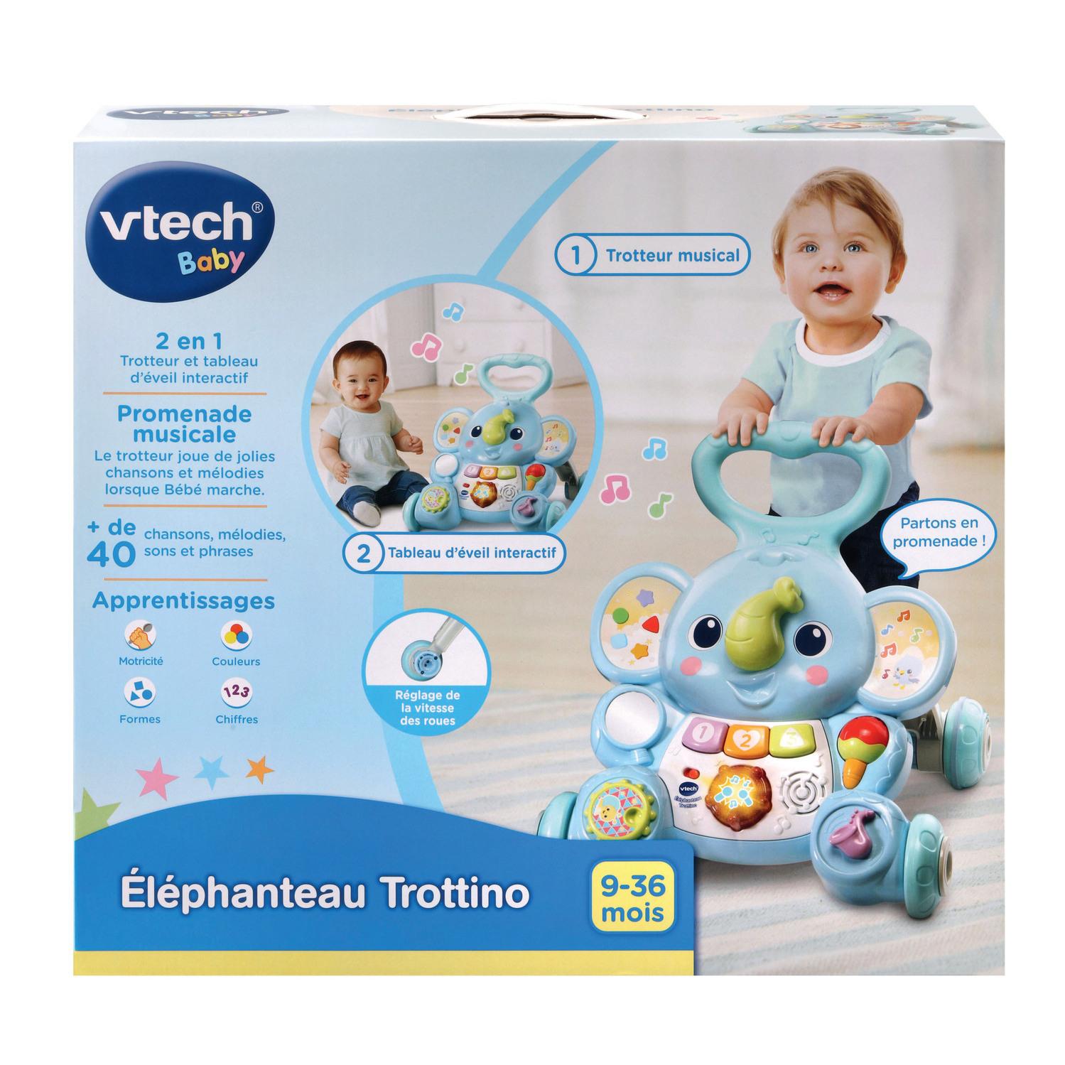 Voir la diapositive 4 : VTECH Porteur Éléphanteau Trottino