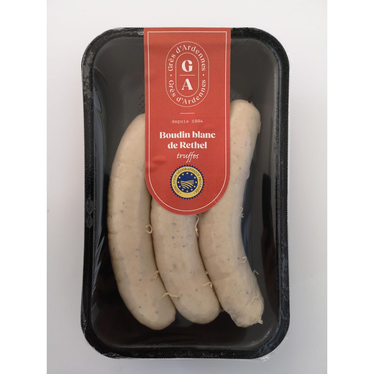 RETHEL CHARCUTERIE Boudin blanc de Rethel IGP à la truffe 3 pièces 350g