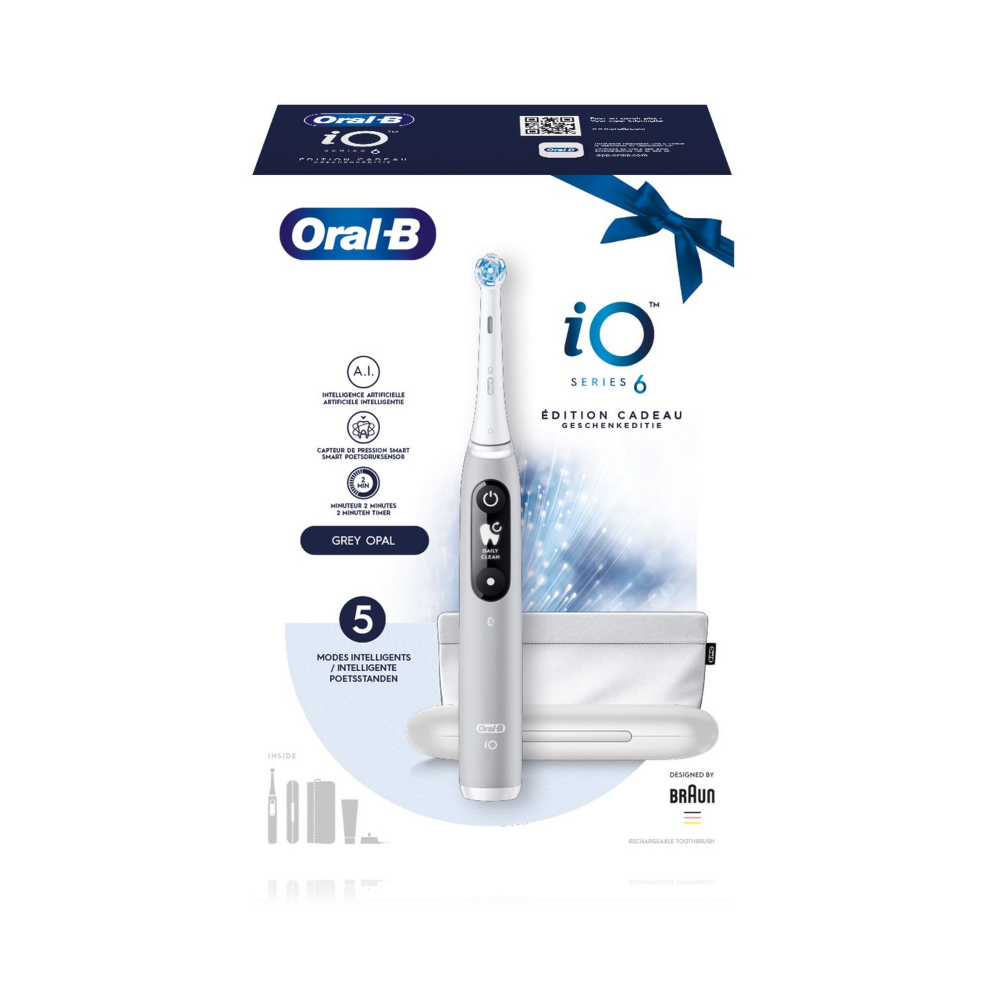 Voir la diapositive 7 : ORAL-B Brosse à dent électrique IO6 - Blanc