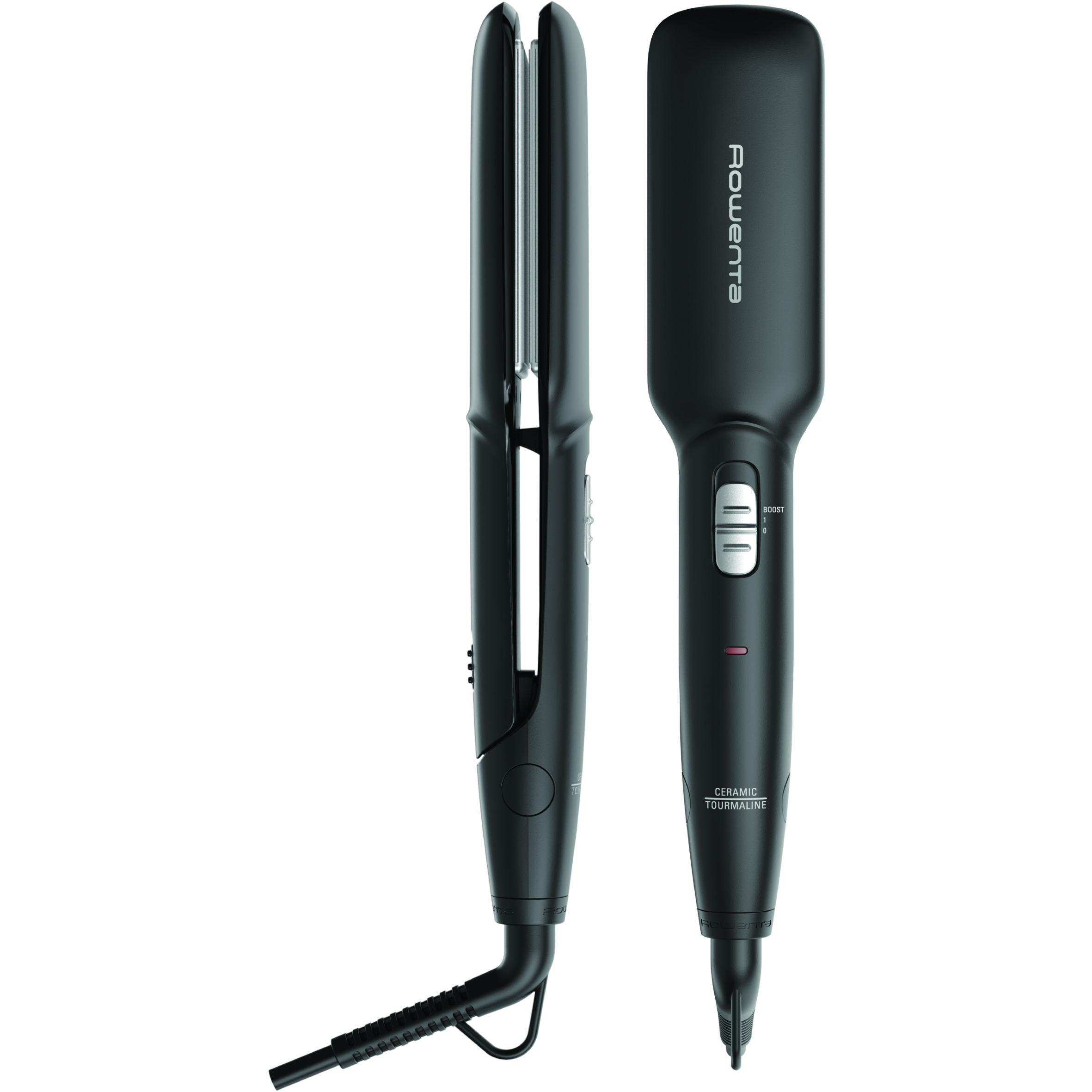 Voir la diapositive 2 : CALOR Lisseur céramique et tourmaline&nbsp; &nbsp;Express Style XL&nbsp; SF1920F0 - Noir