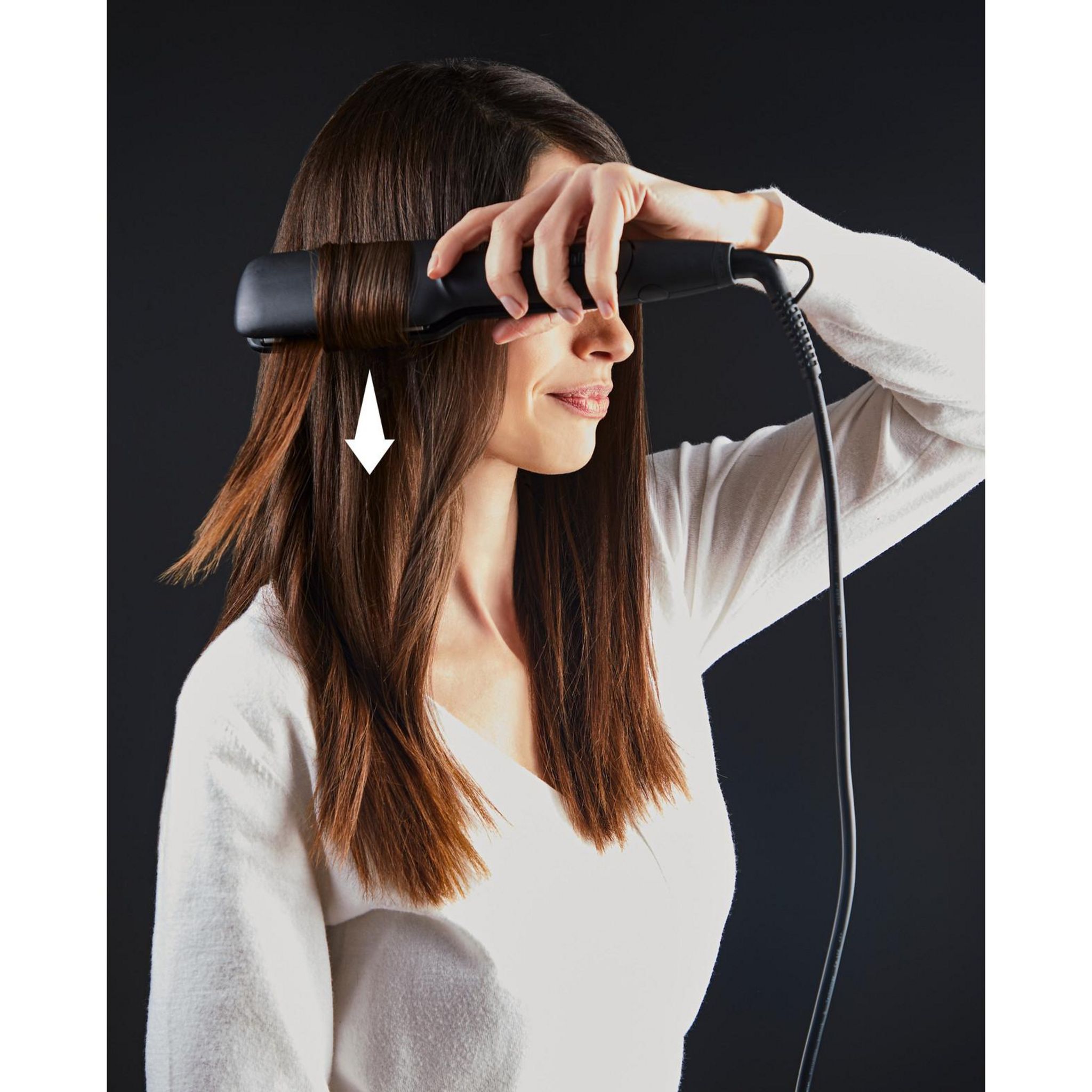 Voir la diapositive 6 : CALOR Lisseur céramique et tourmaline&nbsp; &nbsp;Express Style XL&nbsp; SF1920F0 - Noir