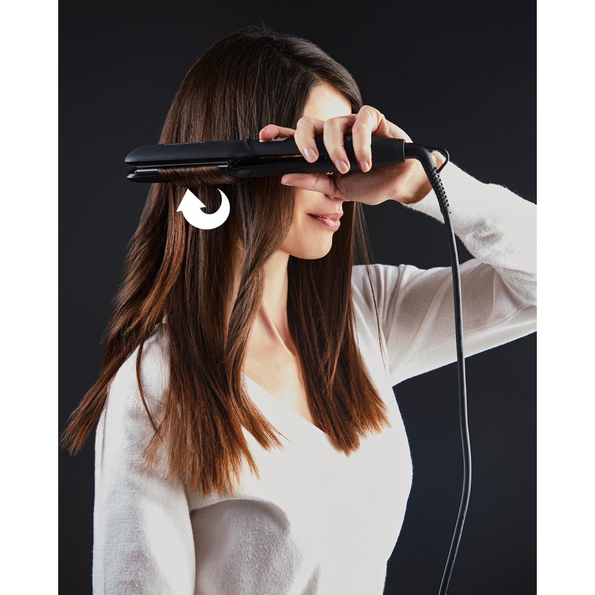 Voir la diapositive 7 : CALOR Lisseur céramique et tourmaline&nbsp; &nbsp;Express Style XL&nbsp; SF1920F0 - Noir