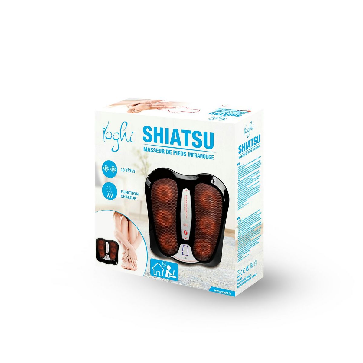 YOGHI Masseur de pieds Shiatsu infrarouge MSS_FOOT - Noir